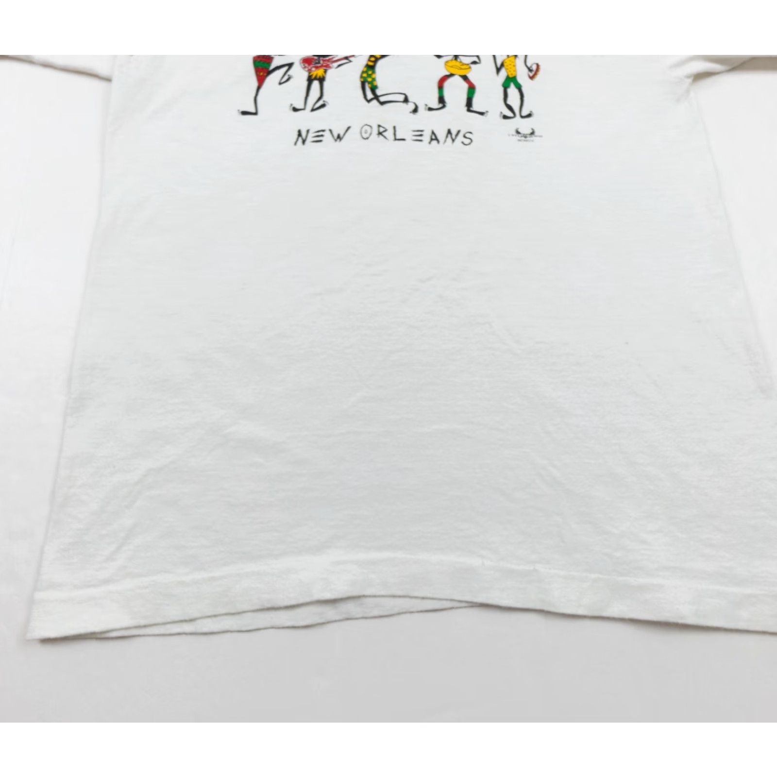 Fruit Of The Loom VINTAGE New Orleans T-Shirt Mens Large White Jamaica 90s Fruit of the Loom Logo Print 90s Mens L White Size US L / EU 52-54 / 3 - 5 Thumbnail