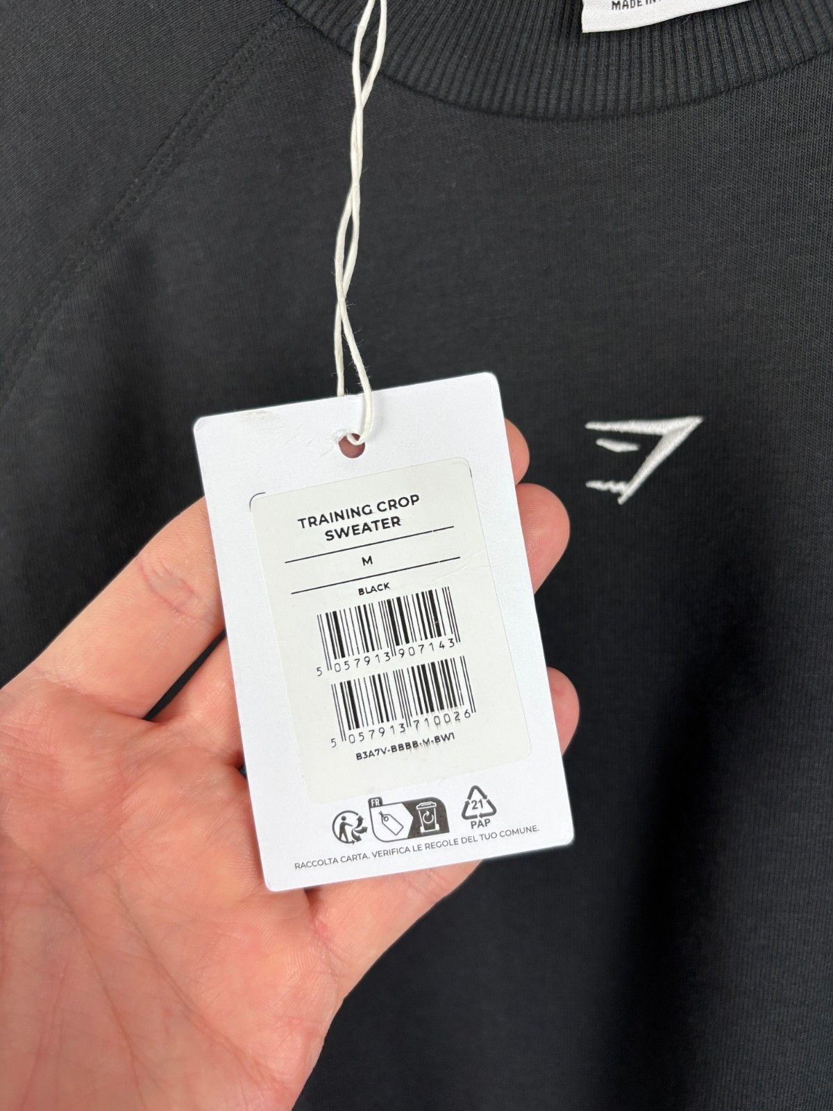 Gymshark Gymshark Training Cropped Sweater Pullover Black Size M Size M / US 6-8 / IT 42-44 - 5 Thumbnail