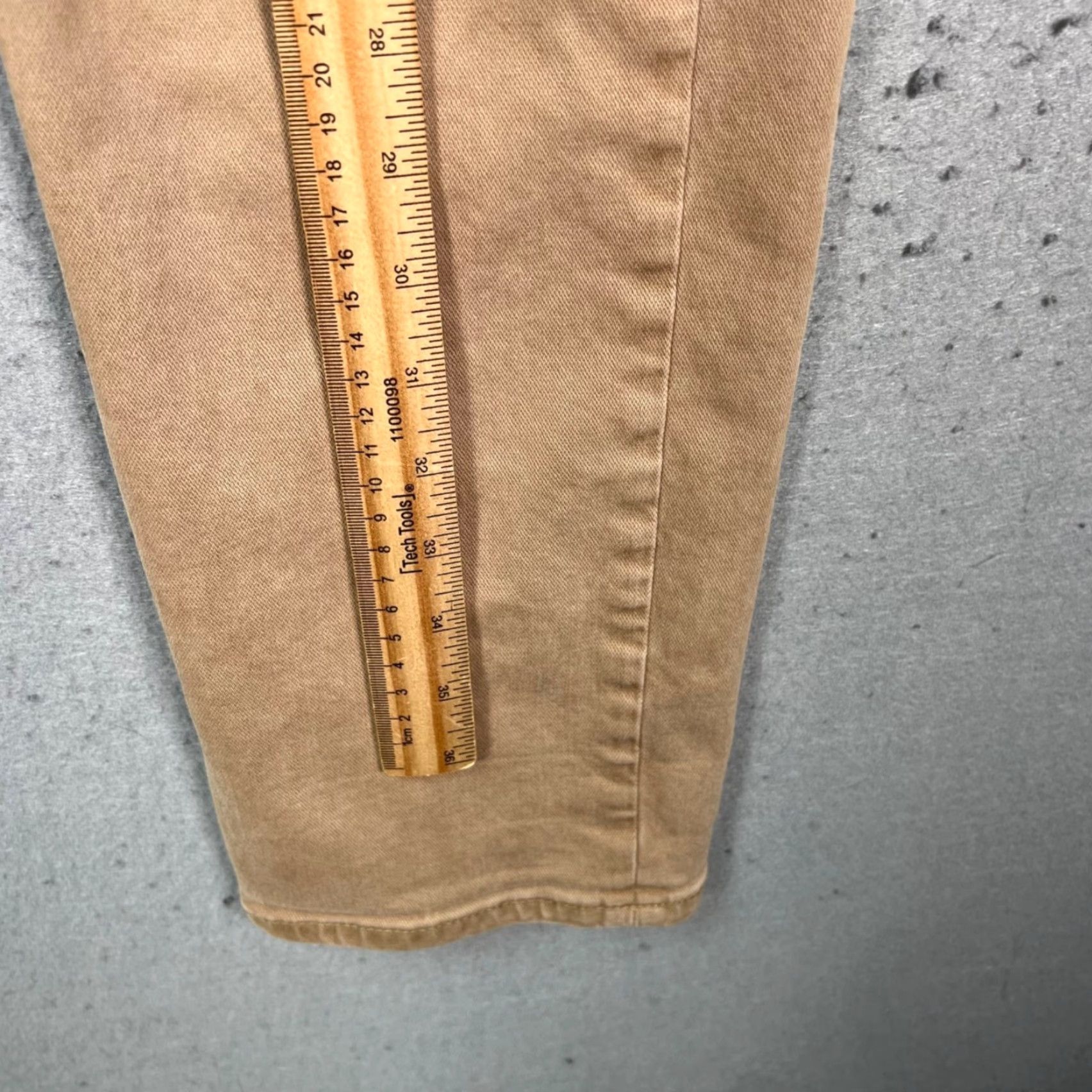 J.Crew J.CREW Slim Fit Pants Beige Stretch Cotton Blend 33 x 29 Mens Chino Straight Front Pocket Slah/Bayonet? Size US 33 - 7 Thumbnail