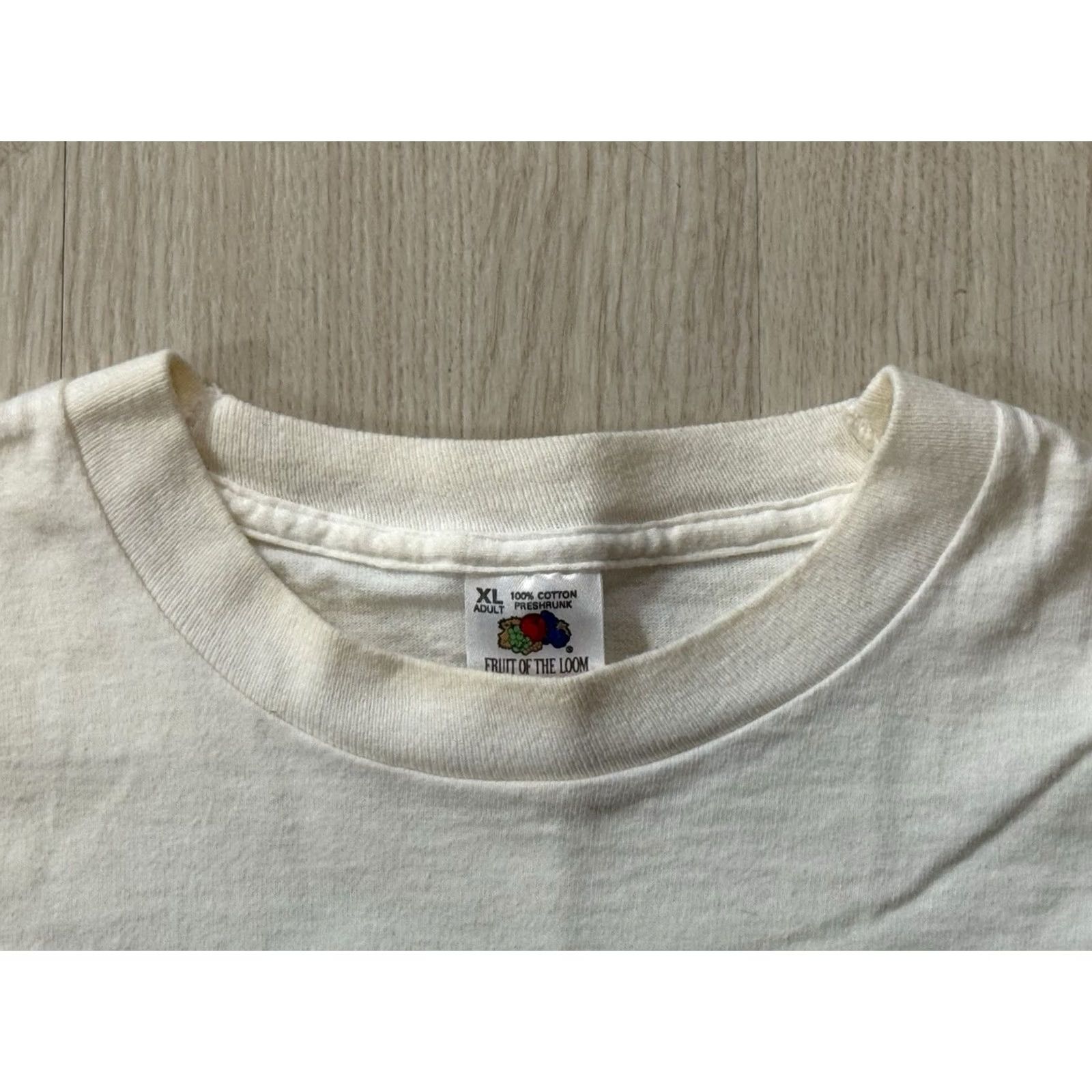 Fruit Of The Loom VINTAGE 90s Charlie Sexton Sextet Under The Wishing Tree Album Promo Shirt XL Shirt Mens White Cotton Graphic Print 2 small dots Size US XL / EU 56 / 4 - 7 Thumbnail