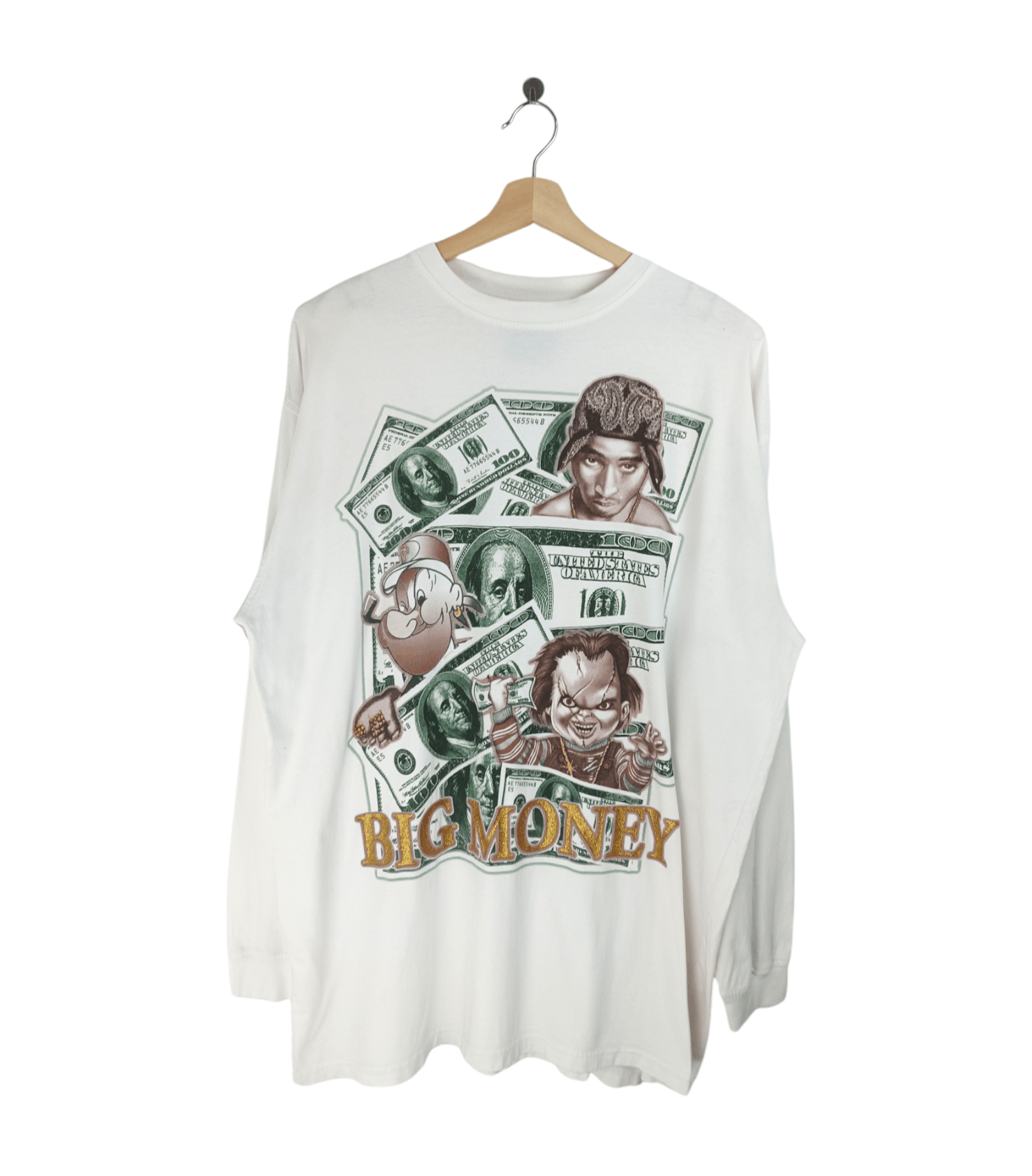 VINTAGE BIG MONEY DOLLAR BILL TUPAC CHUCKY POPEYE LEGENDS