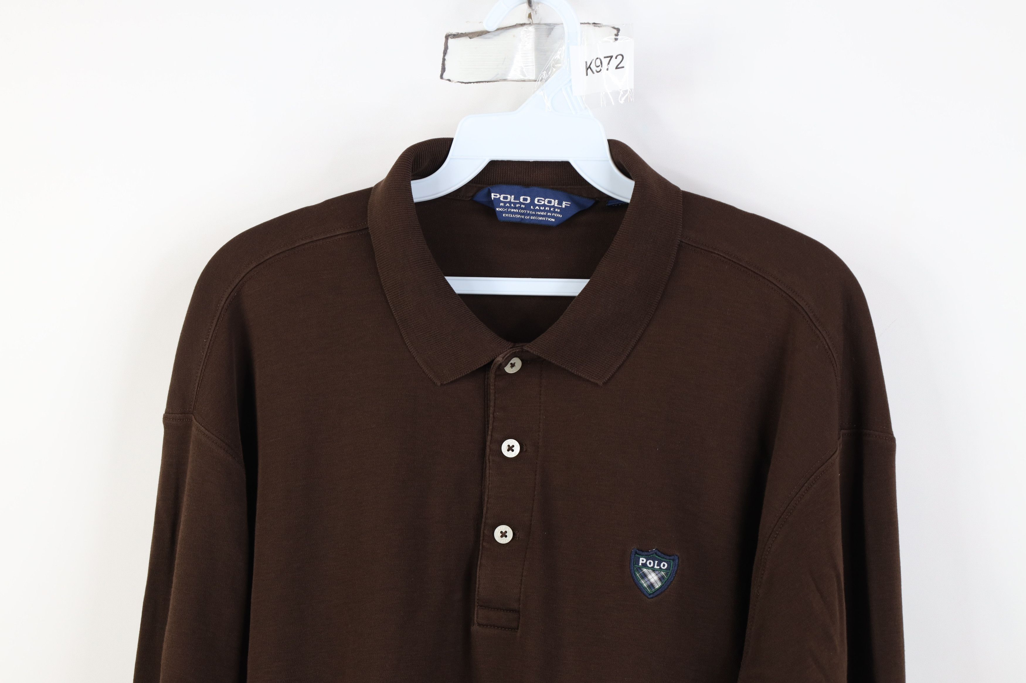Ralph Lauren Vintage 90s Polo Golf Ralph Lauren Cotton Long Sleeve Polo Size US XL / EU 56 / 4 - 2 Thumbnail
