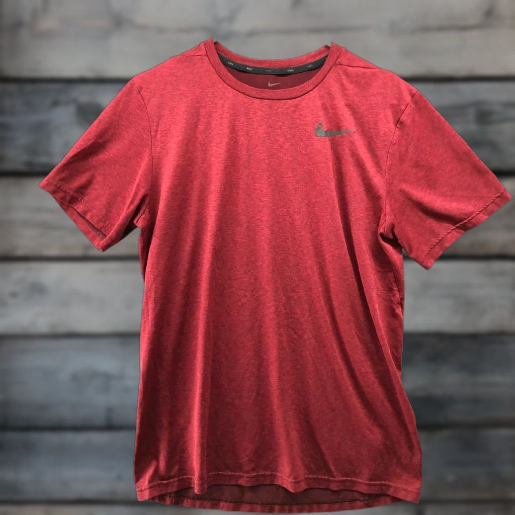 Nike Nike Dri-Fit T Shirt Mens M Red Heather Short Sleeve Crewneck Active Athletic Size US M / EU 48-50 / 2 - 1 Thumbnail