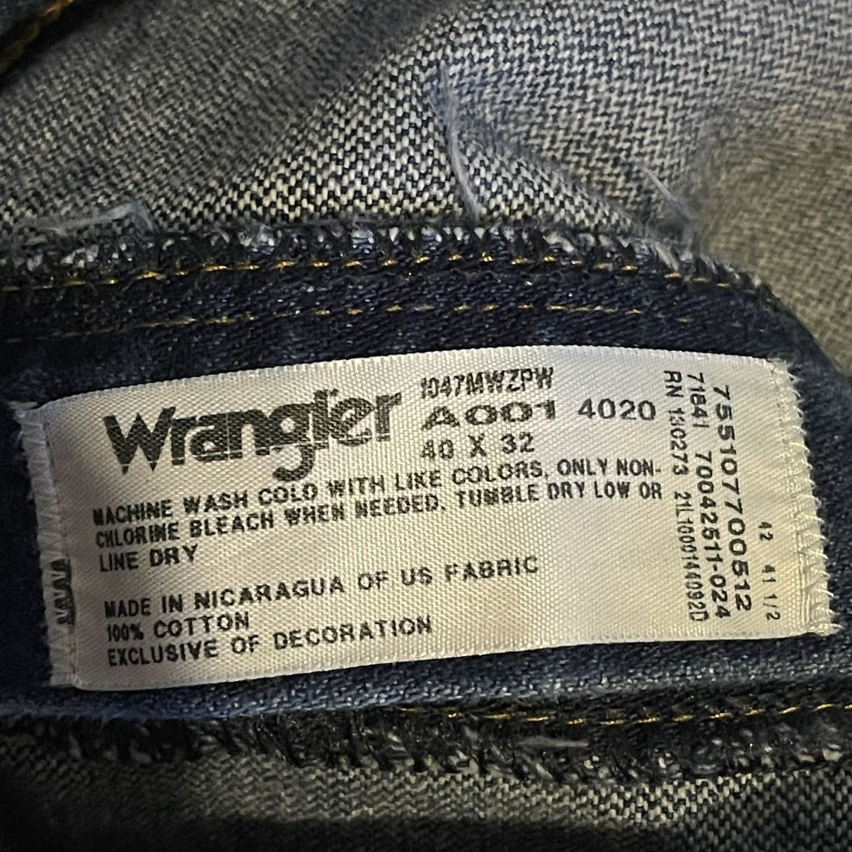 Wrangler Wrangler Regular Fit Mens Blue Denim Jeans 40x32 Cowboy Cut Size US 39 - 5 Thumbnail