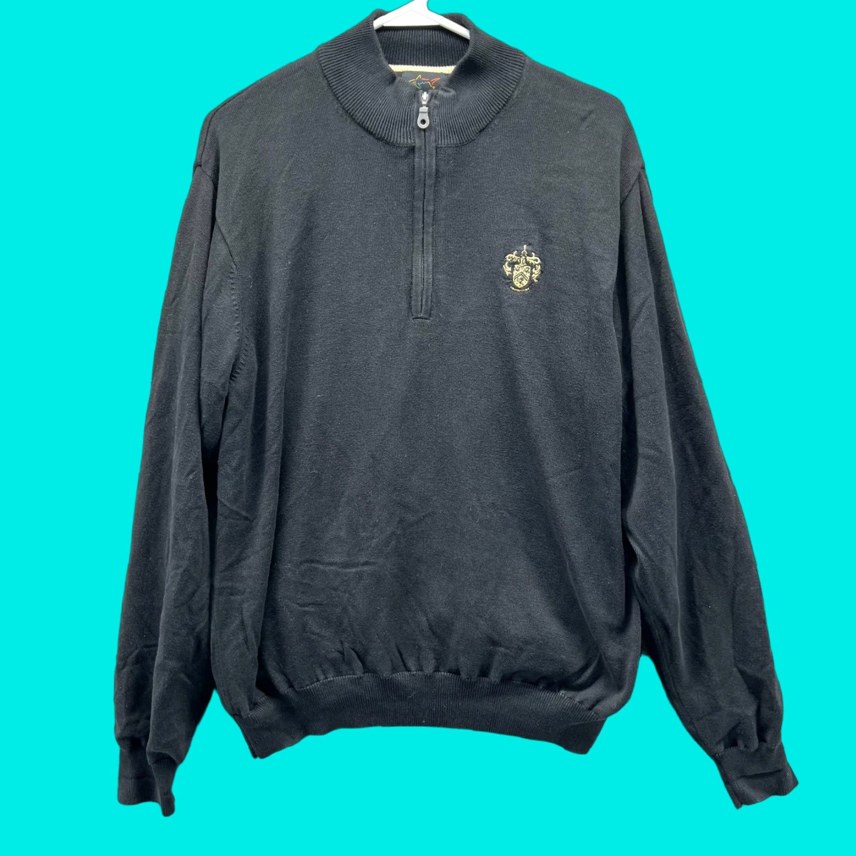 Vintage VINTAGE Greg Norman Pullover Mens M Black 1/4 Zip Sweatshirt Augusta National Golf Shirt Sweater Logo All Seasons Mens Size US M / EU 48-50 / 2 - 1 Thumbnail