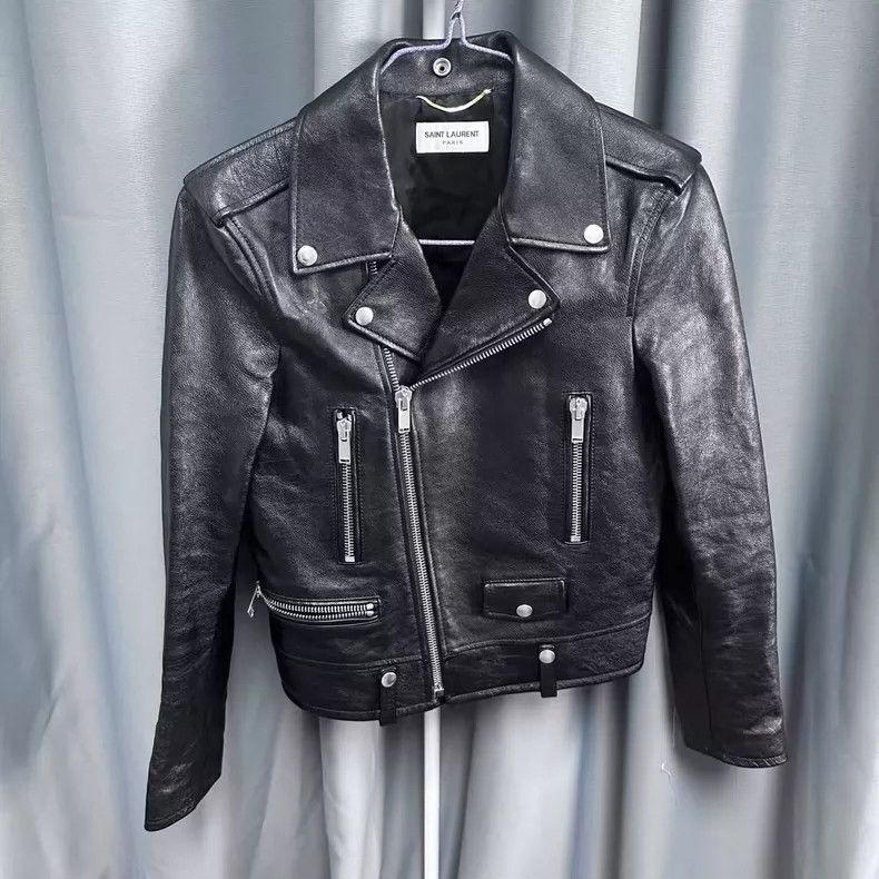 Saint Laurent Paris Saint Laurent Black Motorcycle Leather Jacket- DMC Size US M / EU 48-50 / 2 - 1 Thumbnail