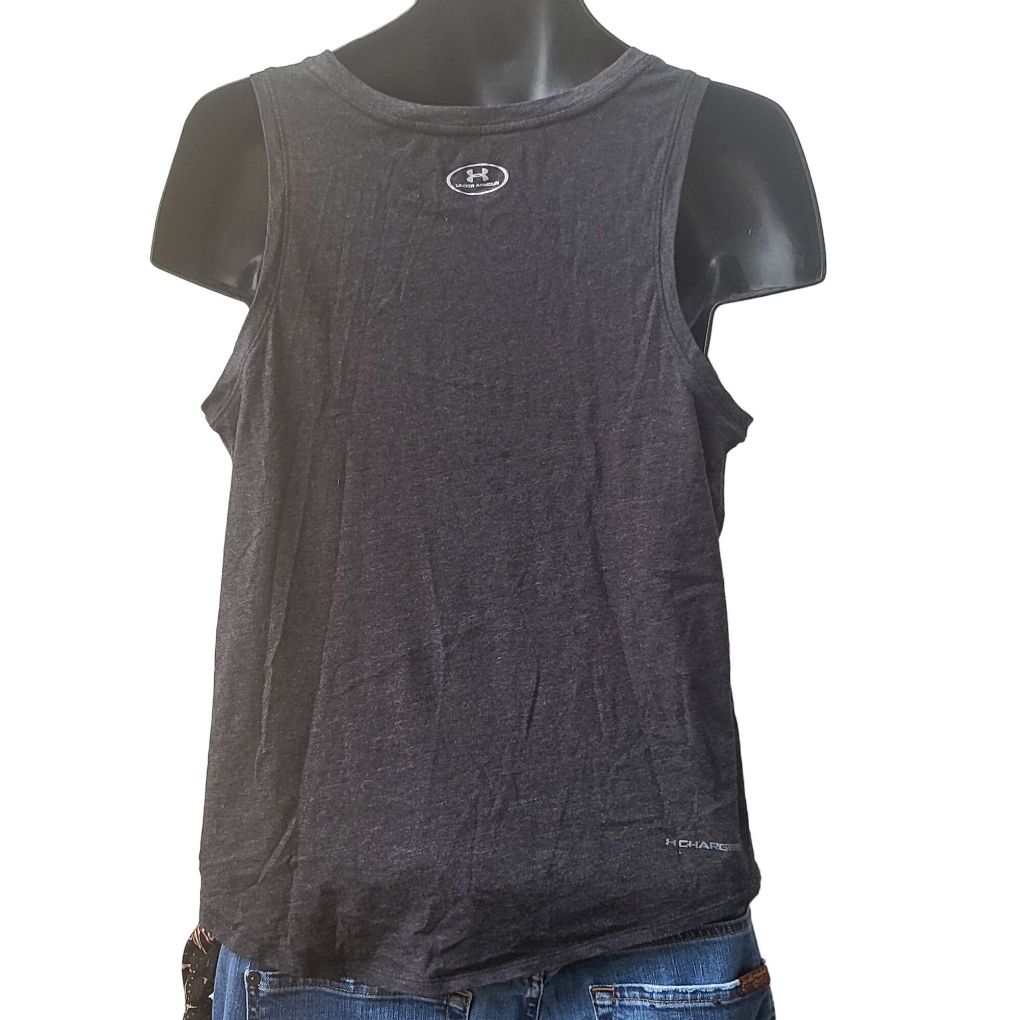 Under Armour Under Armour Tank Top Women Sz M Gray Big Graphic Athleisure Size M / US 6-8 / IT 42-44 - 4 Thumbnail