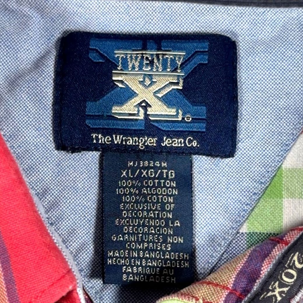 Wrangler VINTAGE Wrangler 20X Shirt XL Adult Red Plaid Chambray Cowboy Y2K Size US XL / EU 56 / 4 - 6 Thumbnail