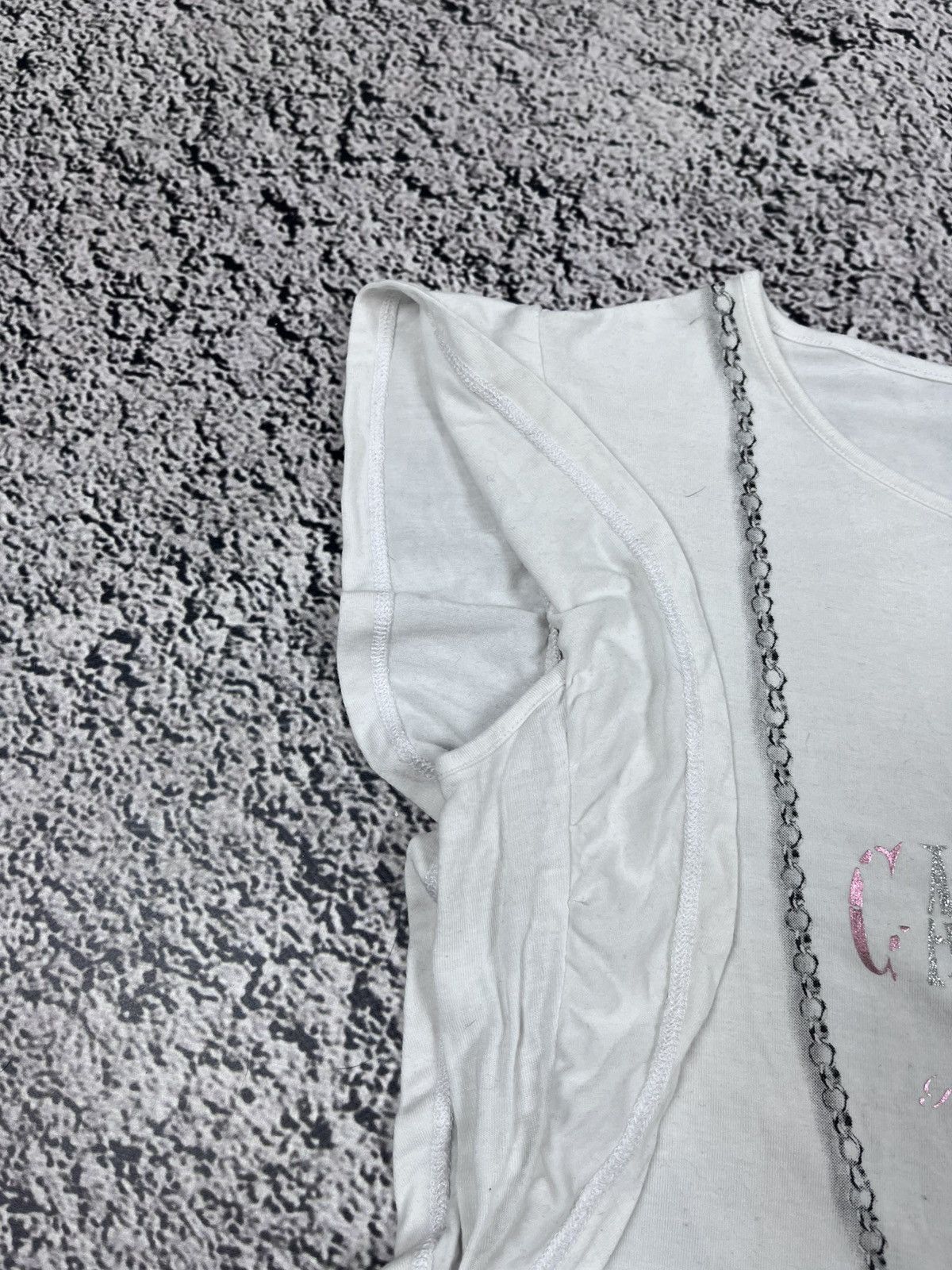John Galliano Vintage John Galliano flutter sleeves logo t shirt top Size S / US 4 / IT 40 - 7 Thumbnail