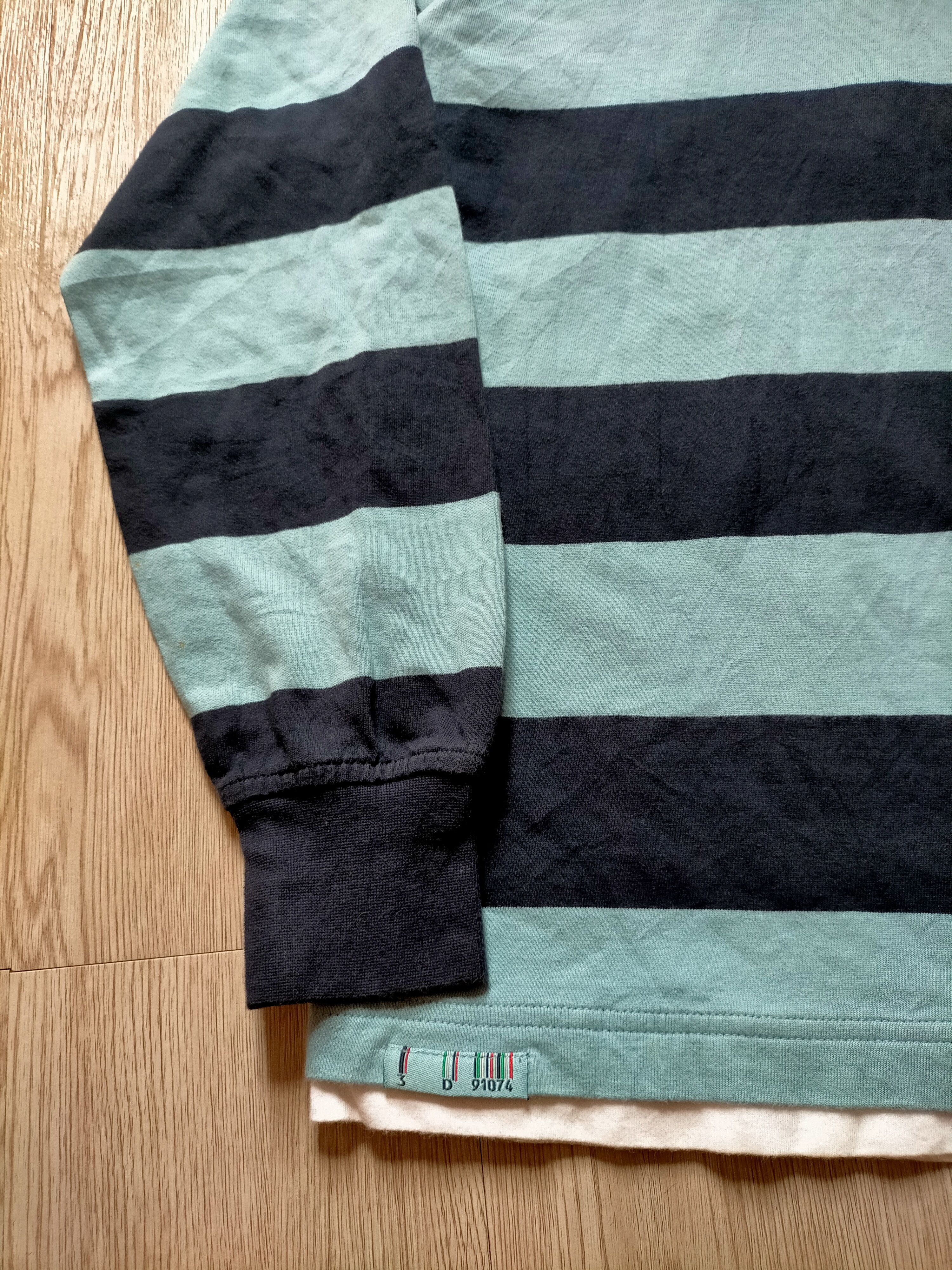 Adidas Vintage Adidas Polo Rugby Stripe Shirt Size US S / EU 44-46 / 1 - 5 Thumbnail