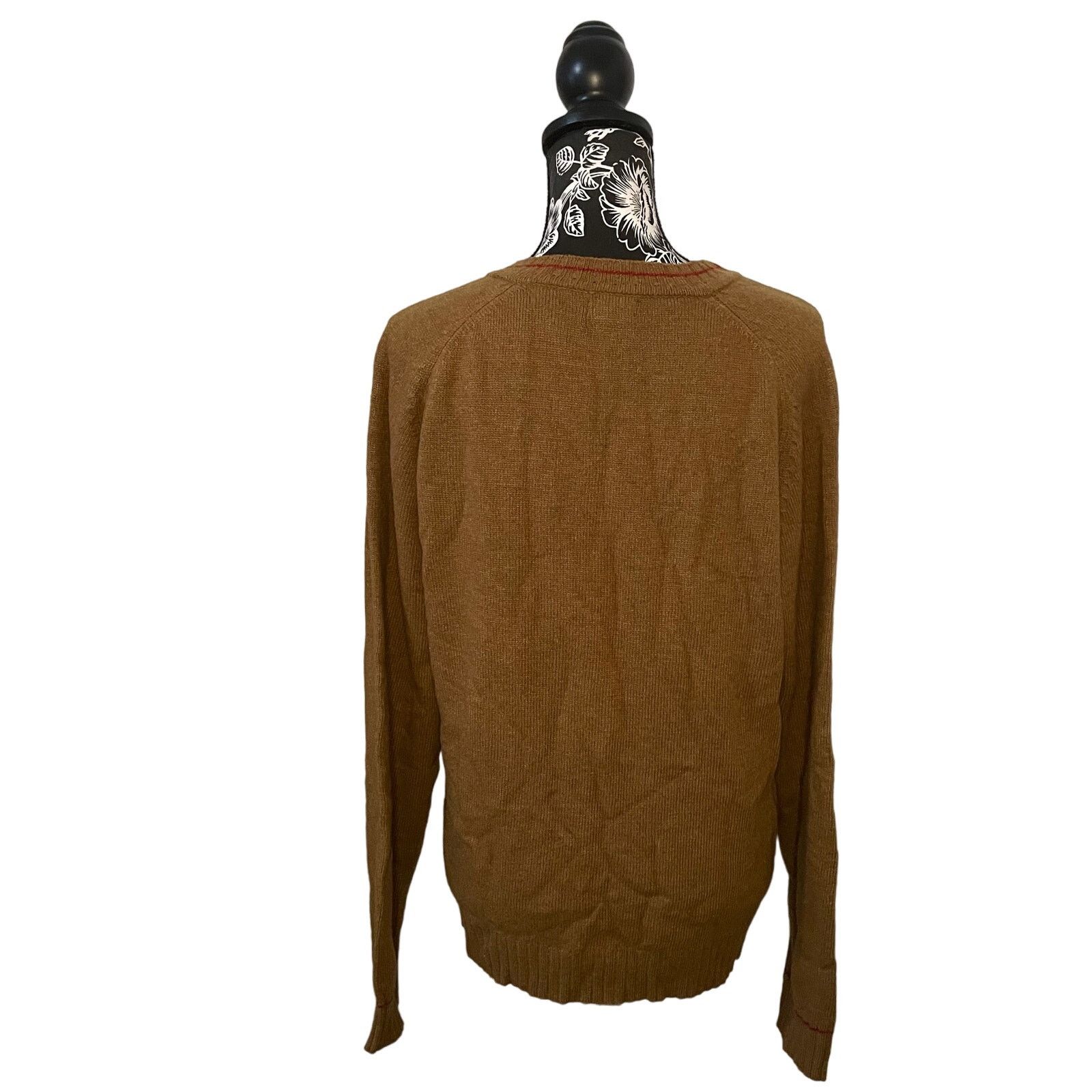 Other FINK Mens Lambs Wool V-Neck Pullover Sweater Tan Size Medium Size US M / EU 48-50 / 2 - 7 Thumbnail