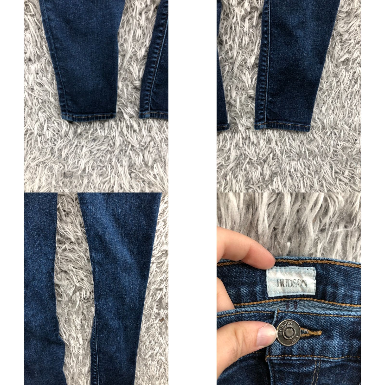 Hudson Hudson Natalie Skinny Jeans Womens Medium Wash Blue Size 27 Regular Denim 5-Pocket Size 27" / US 4 / IT 40 - 8 Thumbnail