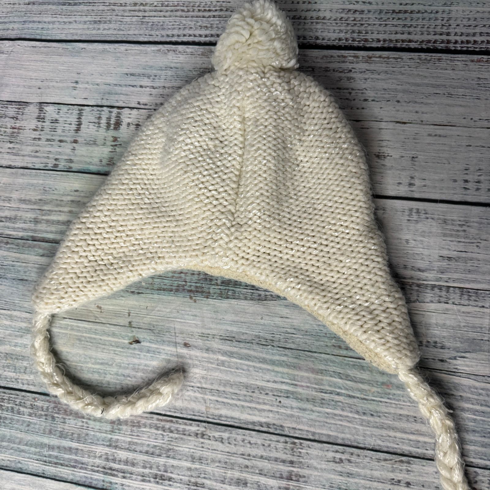 The North Face The North Face White Knit Hat Beanie With Pom Size ONE SIZE - 3 Thumbnail