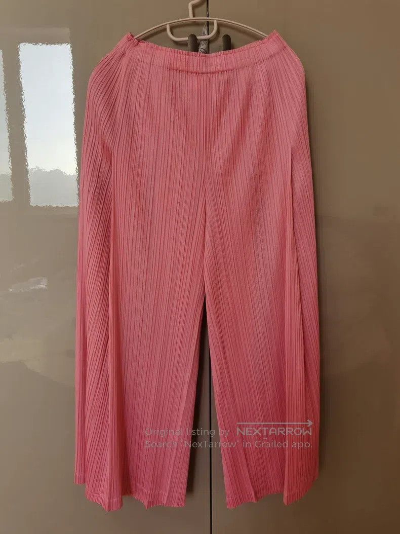 Issey Miyake Issey Miyake size:3 Pink Wide-Leg Pants Size 31" - 1 Thumbnail