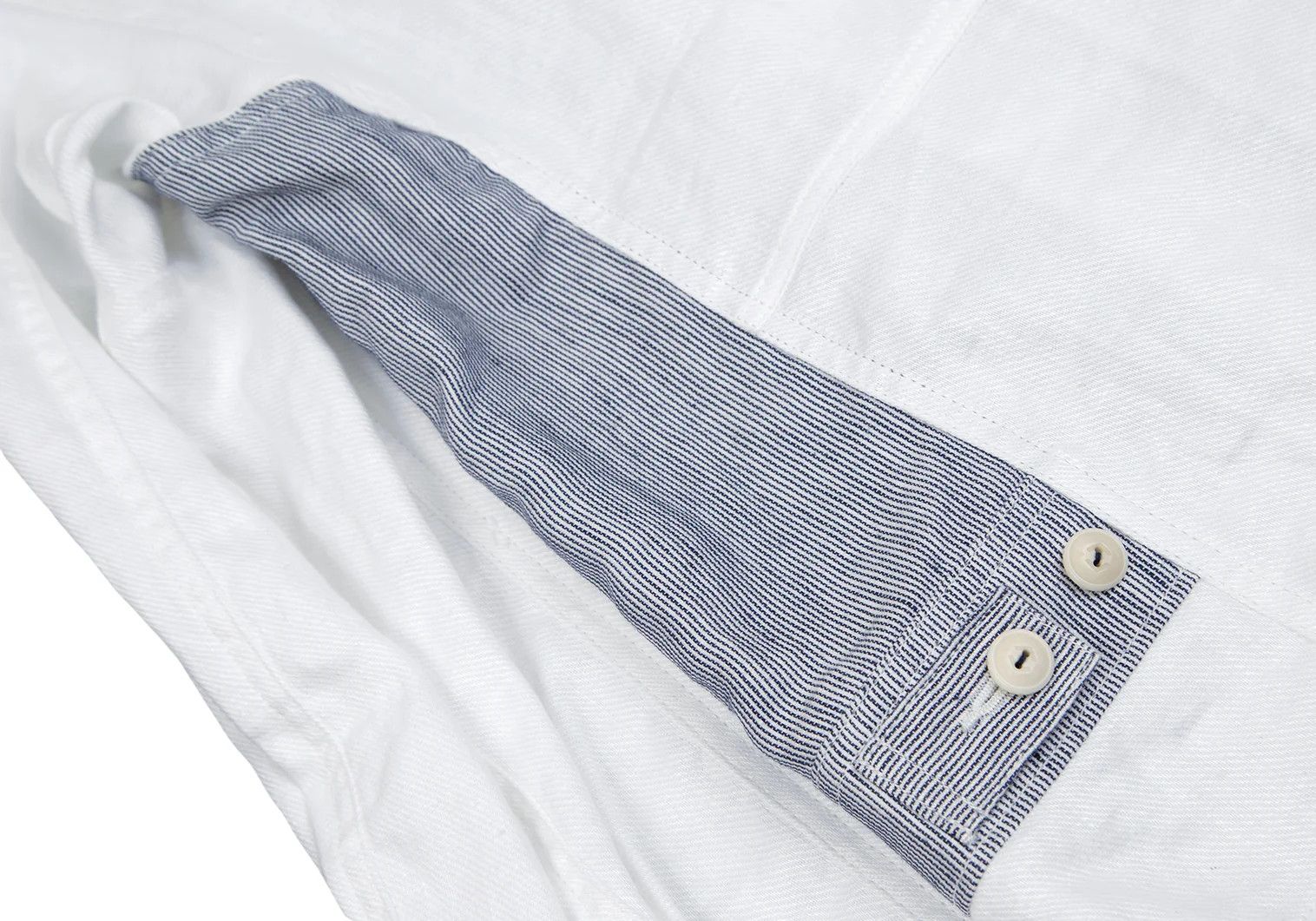 Junya Watanabe Hickory G-Jacket with Linen Switch in Blue and White XS Size US XS / EU 42 / 0 - 13 Thumbnail
