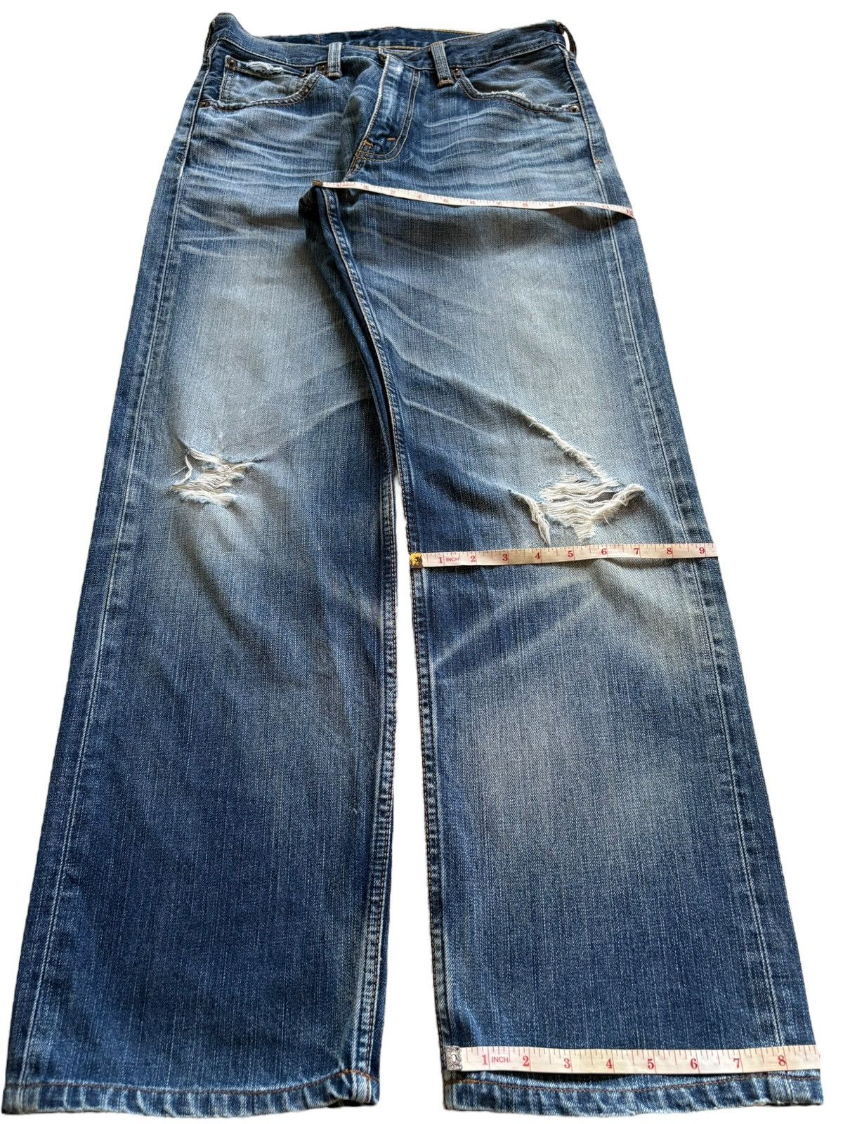 Levi's Vintage 90s Levis 703 Faded Ripped Loose Baggy Jeans Size US 30 / EU 46 - 14 Thumbnail