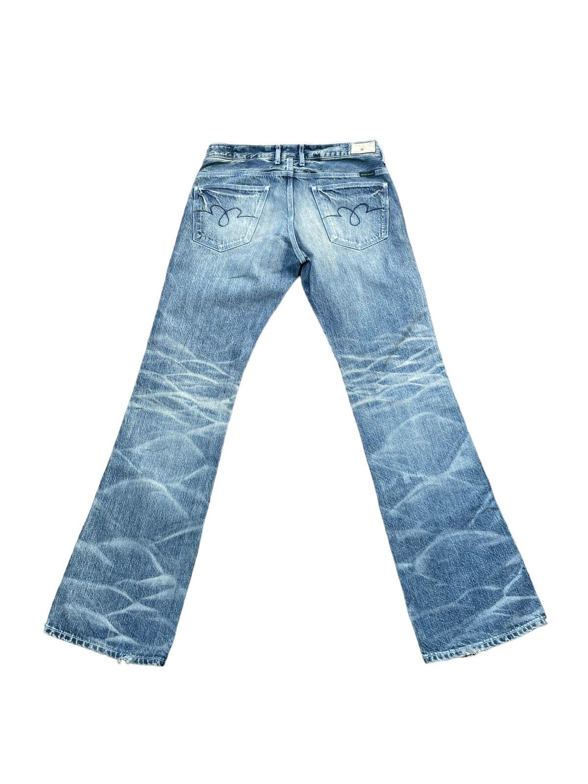 Japanese Brand × Vintage Vintage Blue Way Flare Faded Denim Size US 33 - 5 Thumbnail