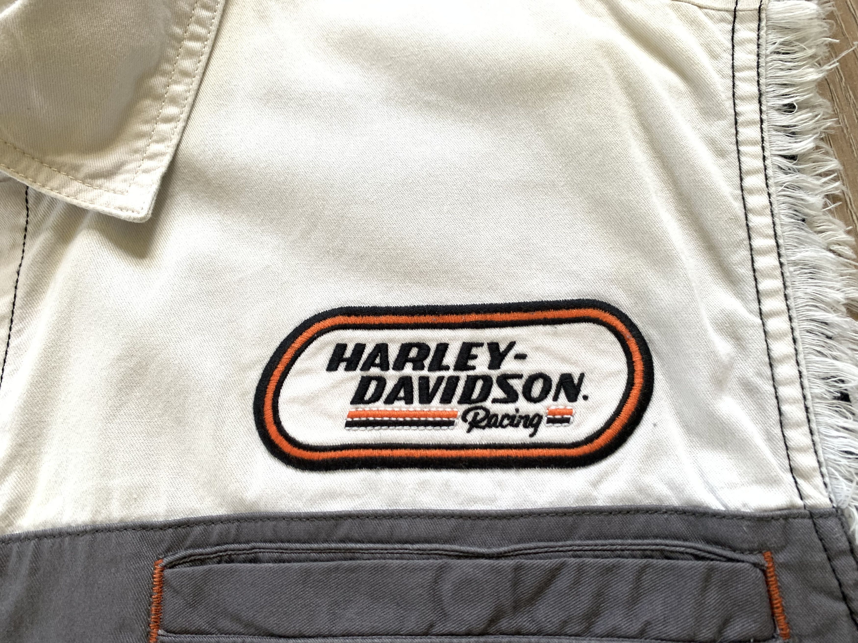 Harley Davidson Harley Davidson Cotton Spell Out Sleeveless Cut Off Shirt Size US XL / EU 56 / 4 - 5 Thumbnail