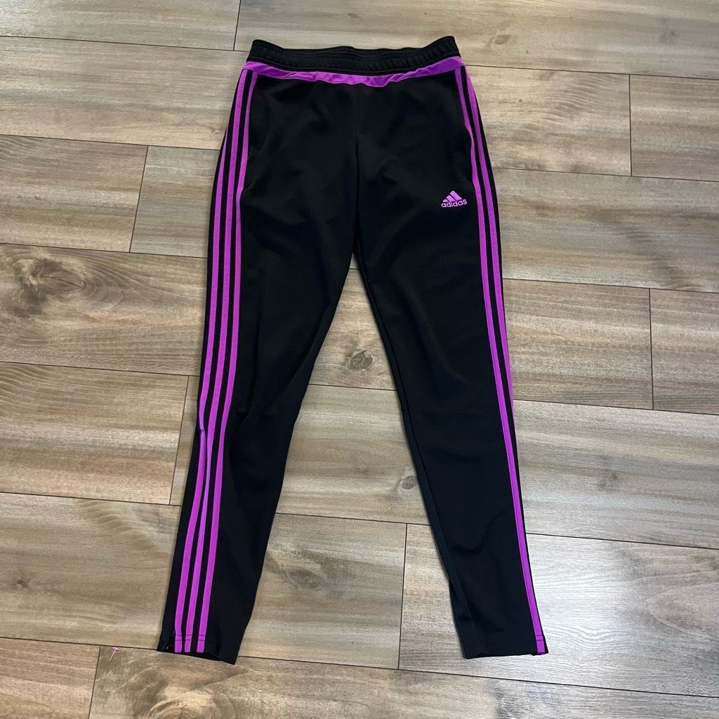 Adidas Adidas Black Athletic Joggers Men Small Bin P-50 Size US 32 / EU 48 - 2 Thumbnail