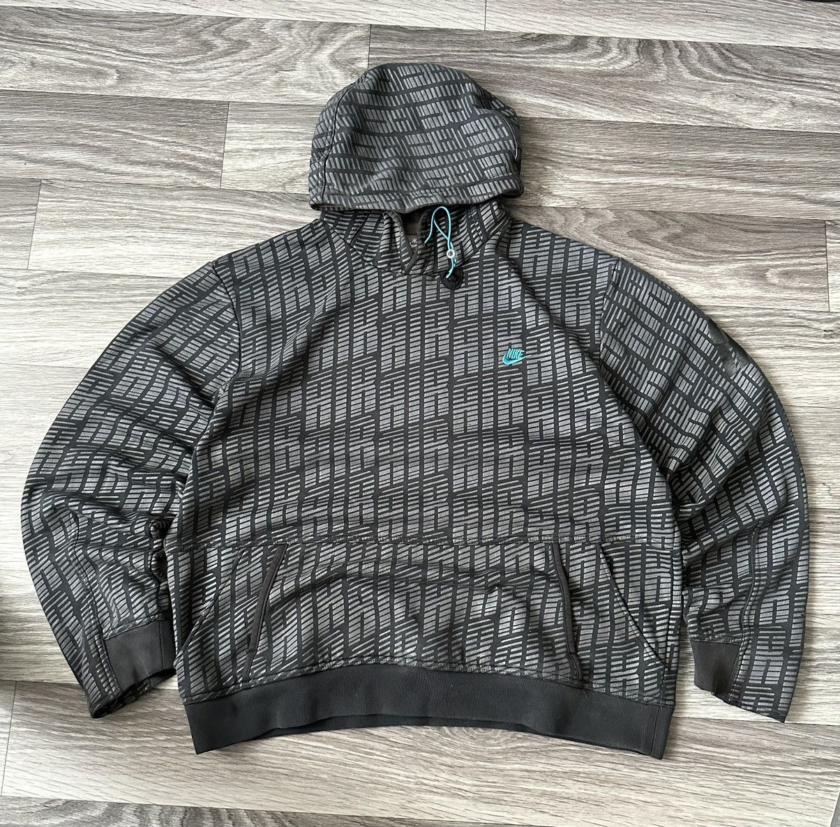 Vintage Nike Vintage Air Max monogram big logo box fit hype hoodie Size US XL / EU 56 / 4 - 1 Thumbnail