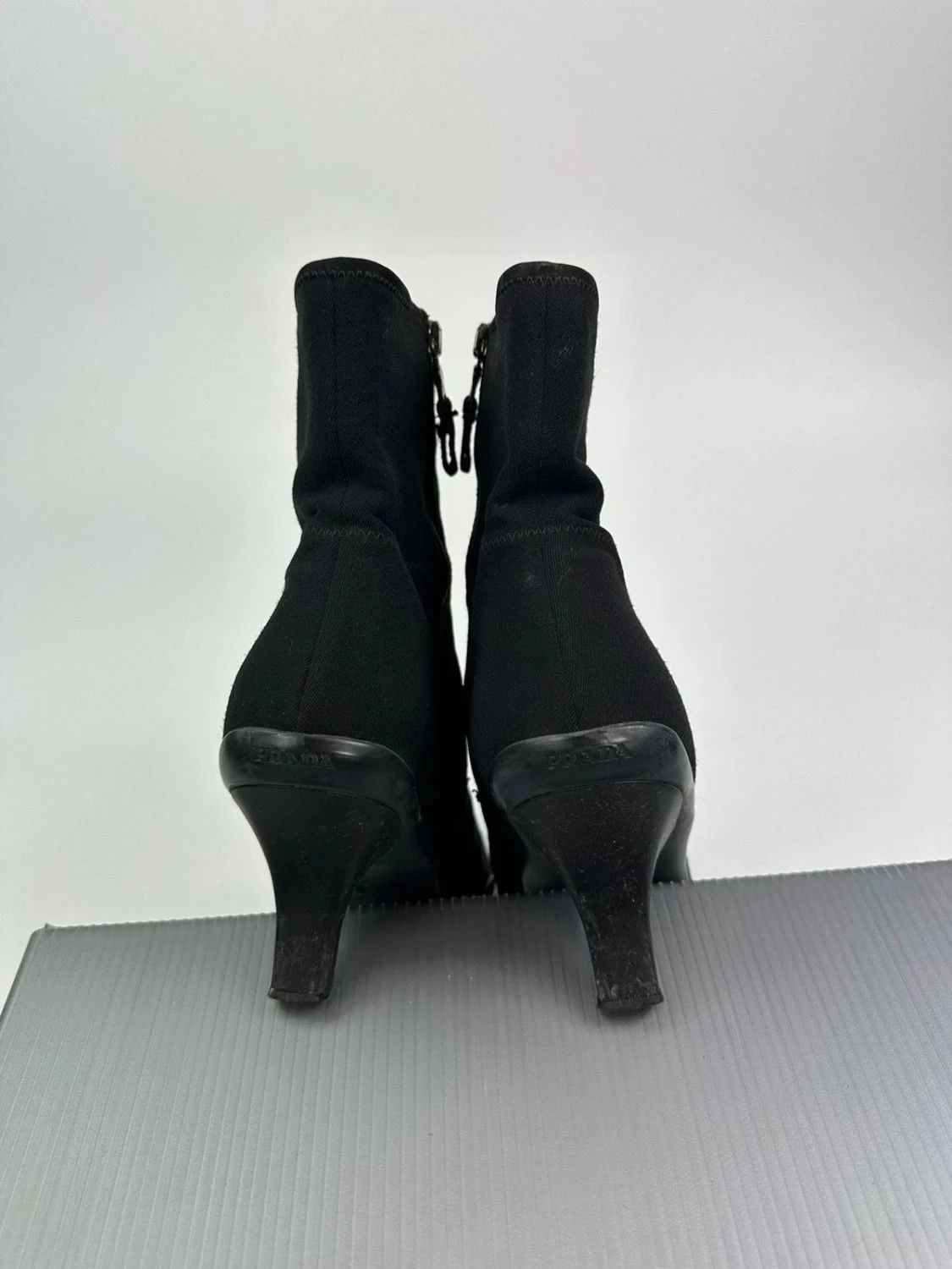 Prada Prada Sport Neoprene Boots Bottines Black bout pointu Size US 7.5 / IT 37.5 - 8 Thumbnail