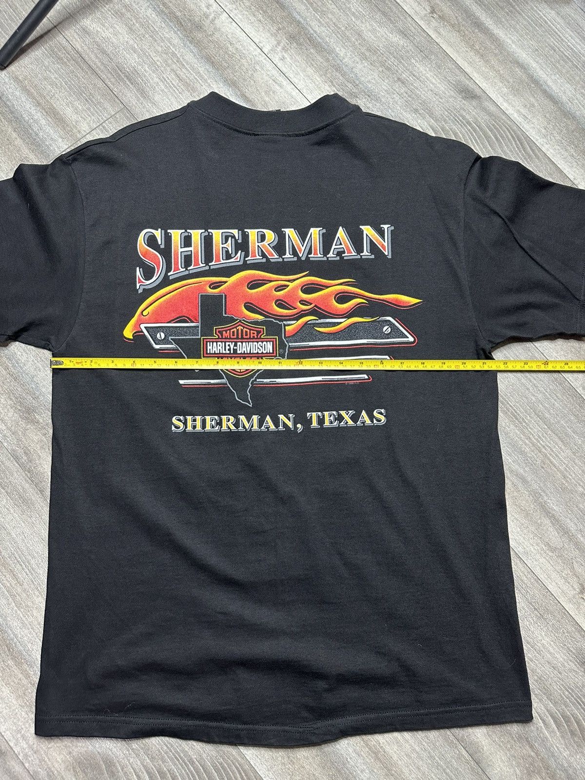 Harley Davidson Vintage 90s 1998 Harley Davidson Jordan “Ring of Flame” Tee Size US L / EU 52-54 / 3 - 8 Thumbnail