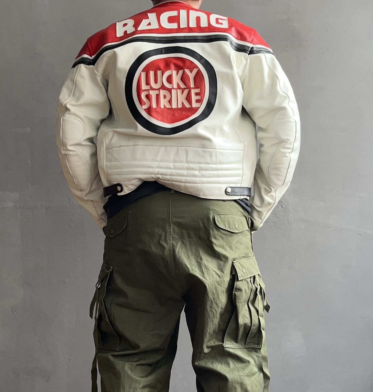 Vintage Lucky Strike Leather Jacket Racing Vintage Size US XL / EU 56 / 4 - 2 Thumbnail