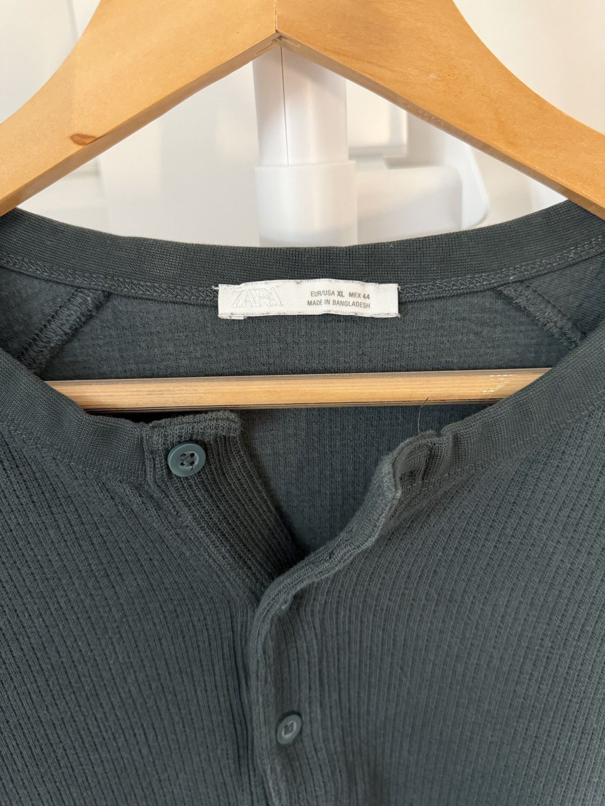 Zara Zara Green Thermal T-shirt Size US XL / EU 56 / 4 - 3 Thumbnail