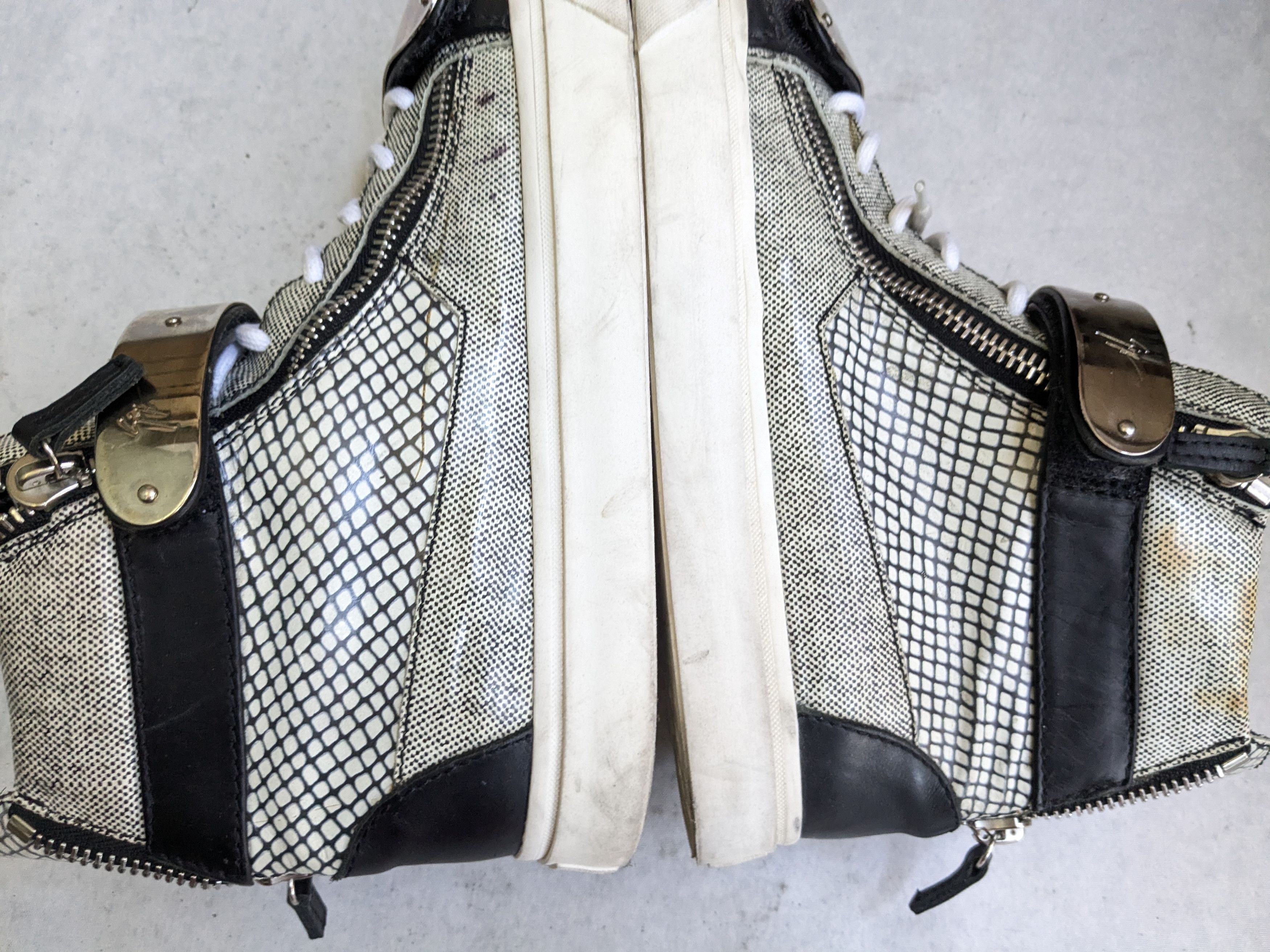 Giuseppe Zanotti Giuseppe Zanotti Sneakers Black White 10 43 High Top Leather Size US 10 / EU 43 - 9 Thumbnail