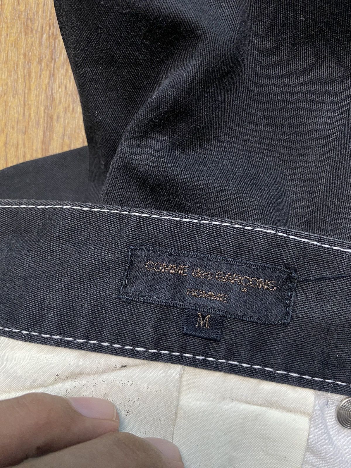 Comme des Garcons Homme 1990s CDG Homme Contrast Stitch Pants Size US 31 - 7 Thumbnail