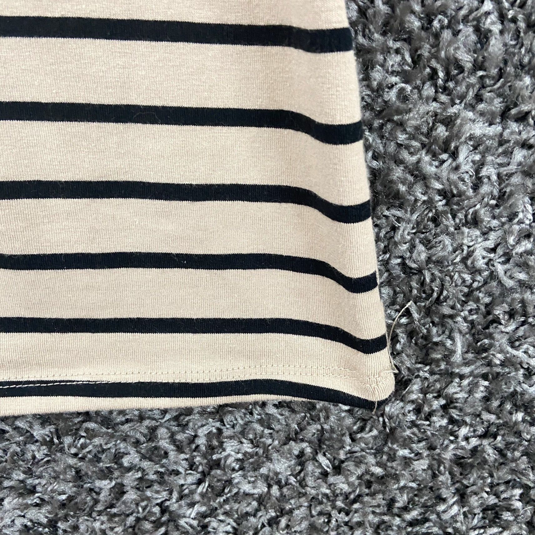 Vintage Heart Hips Body Con Dress Women’s L Brown Black Stripe Short Sleeve Size 36" / US 14 / IT 50 - 2 Thumbnail