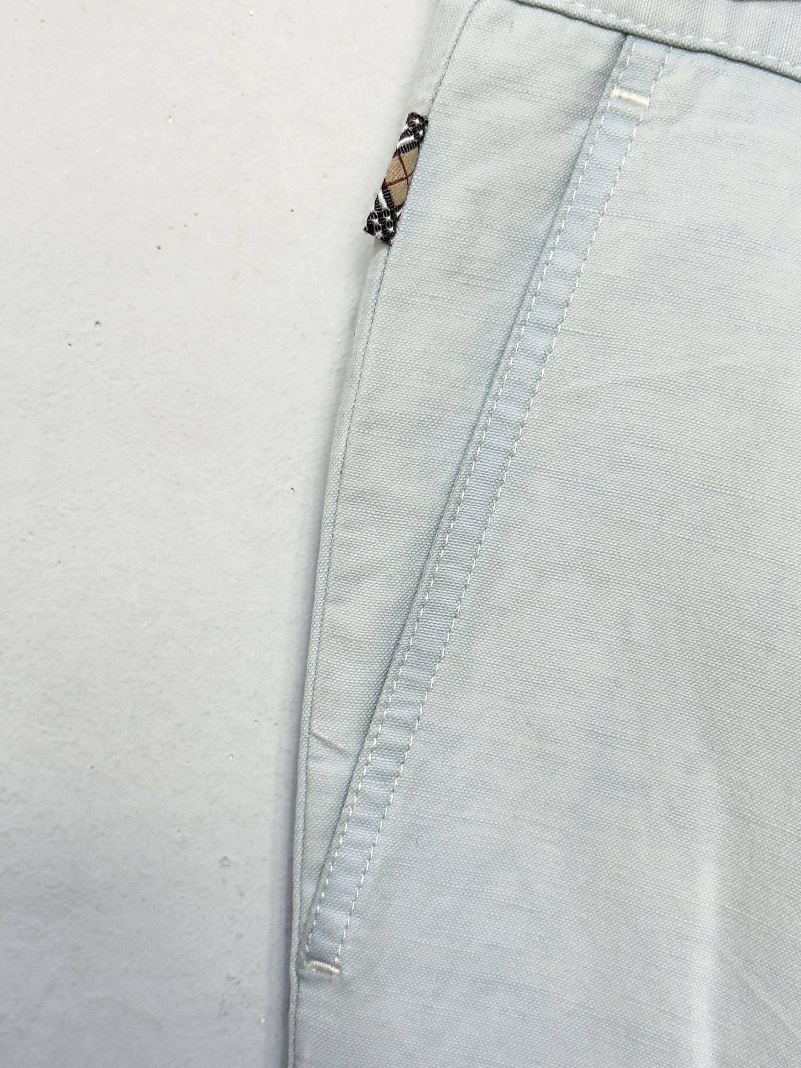 Burberry 🔥Babyblue Burberry light pants cotton and linen size 36 Size US 36 / EU 52 - 8 Thumbnail