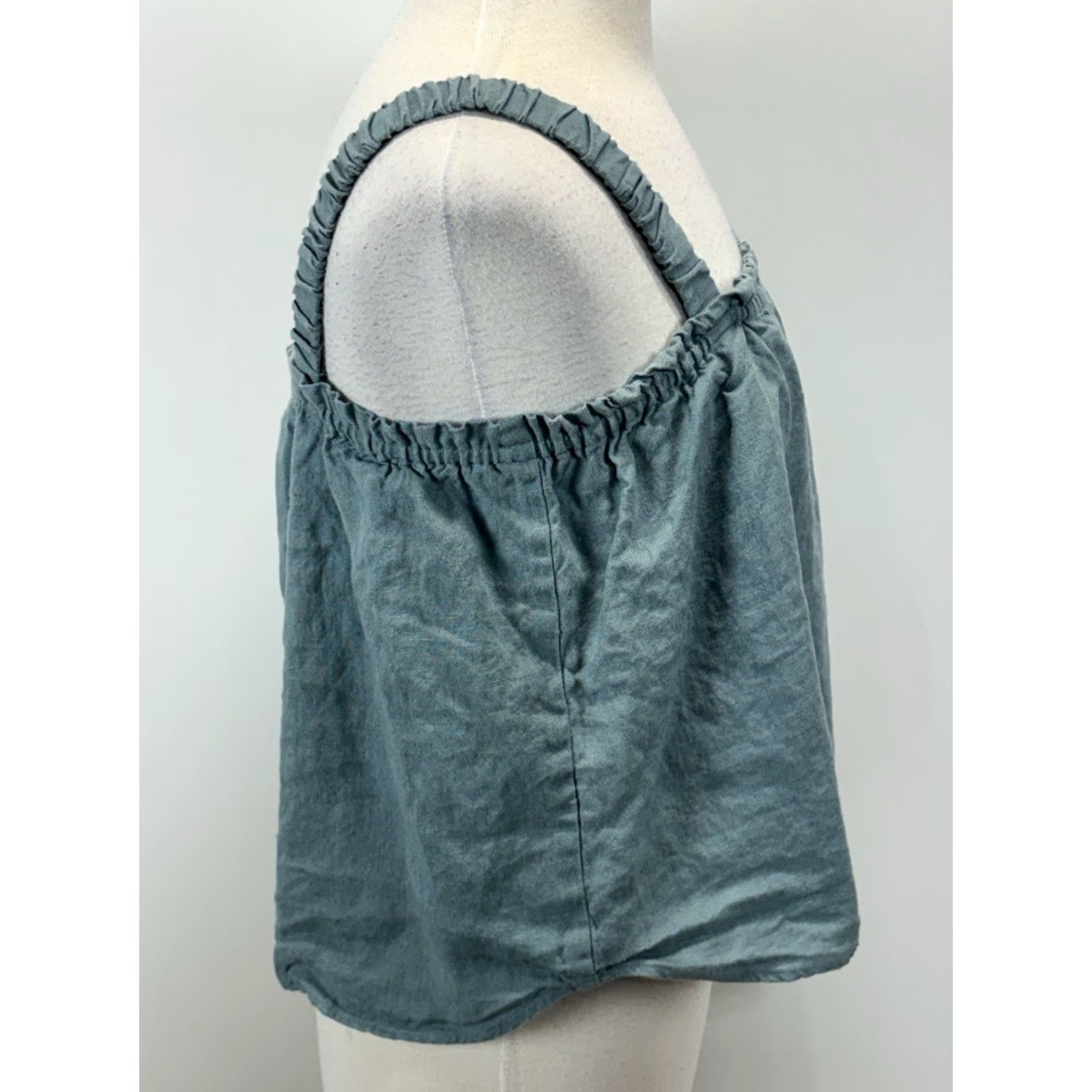 Vintage EMERSON FRY Tank Top Women 100% Linen Trapeze Boxy Swing Blue S Small Coastal Beachwear Boho Casual Women’s VINTAGE? No — exclude vintage if not. Size S / US 4 / IT 40 - 4 Thumbnail