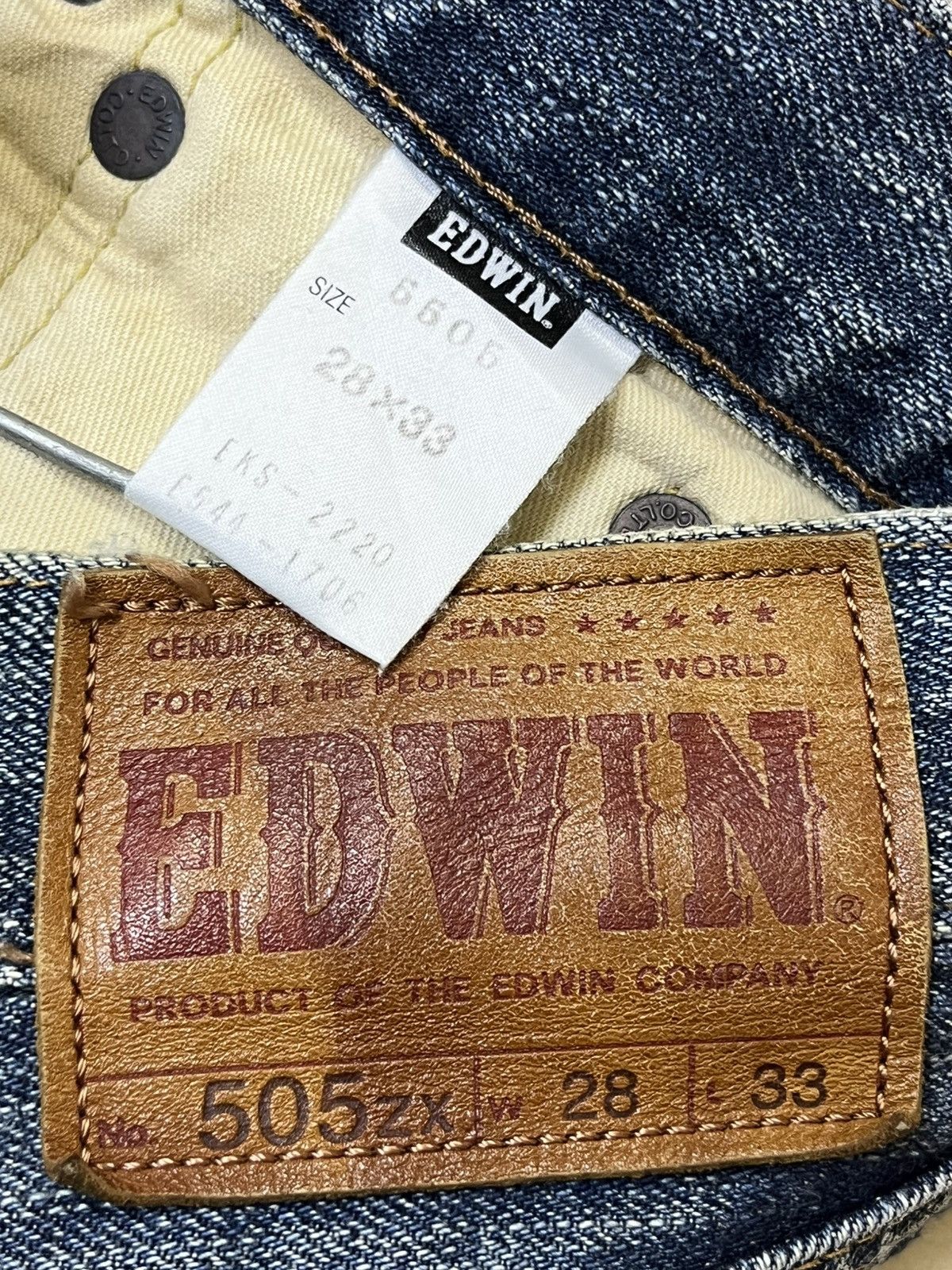 Edwin Vintage EDWIN 505 ZX button fly dirty redline selvedge jeans Size US 28 / EU 44 - 19 Thumbnail