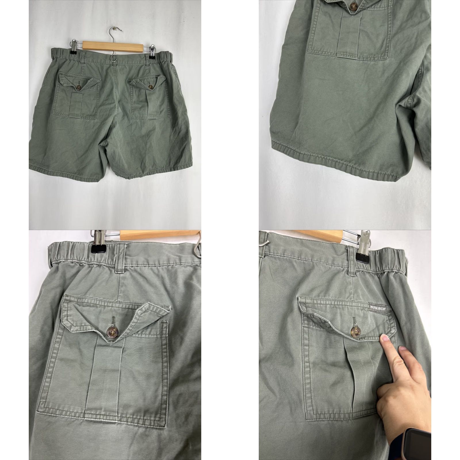 Vintage **Woolrich Light Olive Elastic Waist 38 Regular Fit Cargo Shorts** User: **Light Olive Woolrich Elastic Waist 38 Regular Fit Cargo Shorts** Size US 38 / EU 54 - 8 Thumbnail