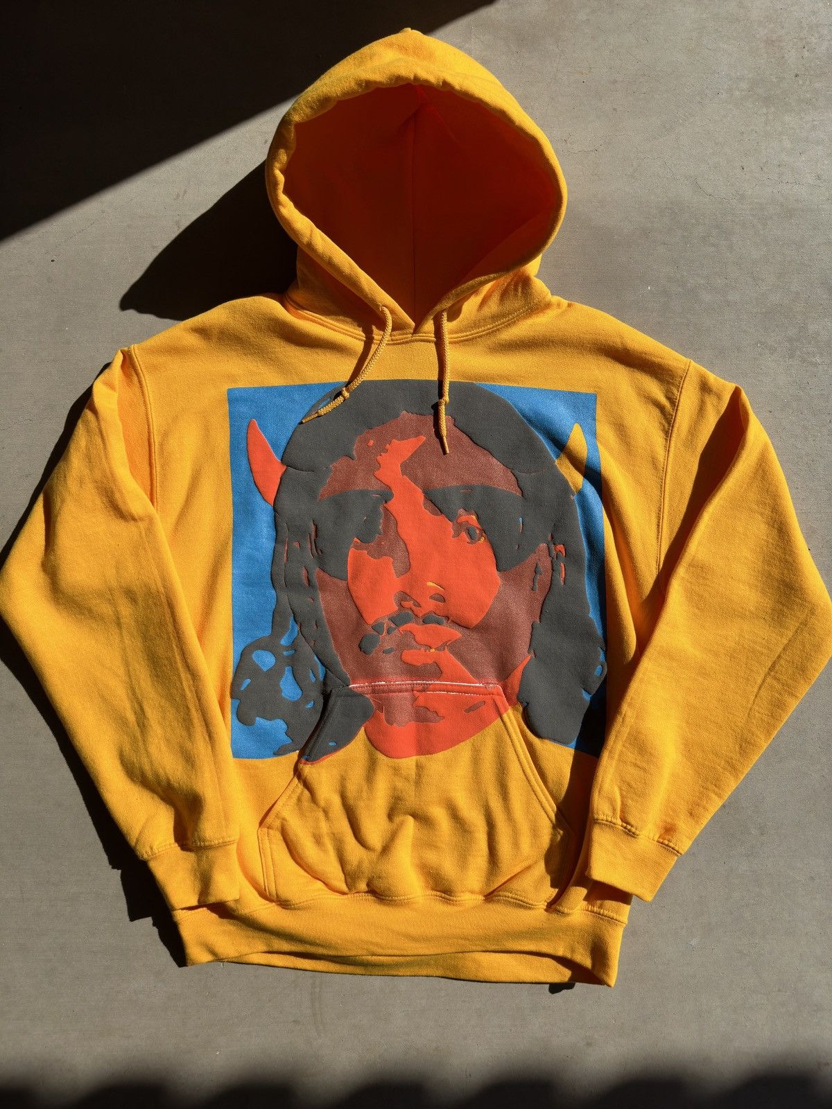 image of Cactus Plant Flea Market Steve Lacy Cpfm Hoodie in Yellow, Men's (Size Medium)