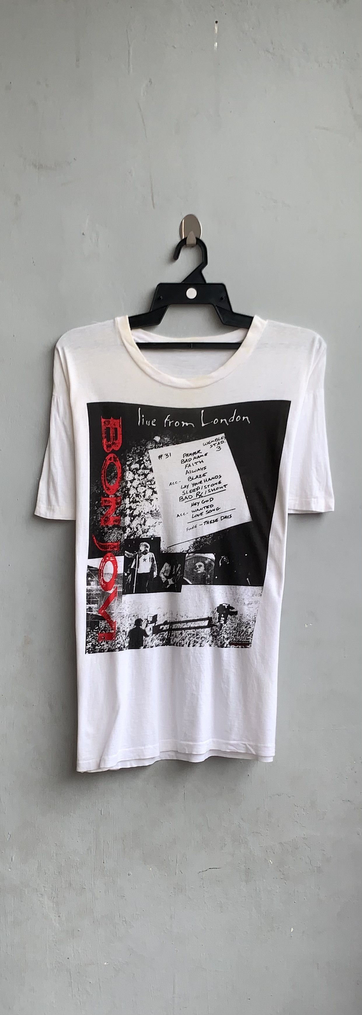 Band Tees Bon Jovi Live From London Vintage Band Shirt Size US L / EU 52-54 / 3 - 1 Thumbnail