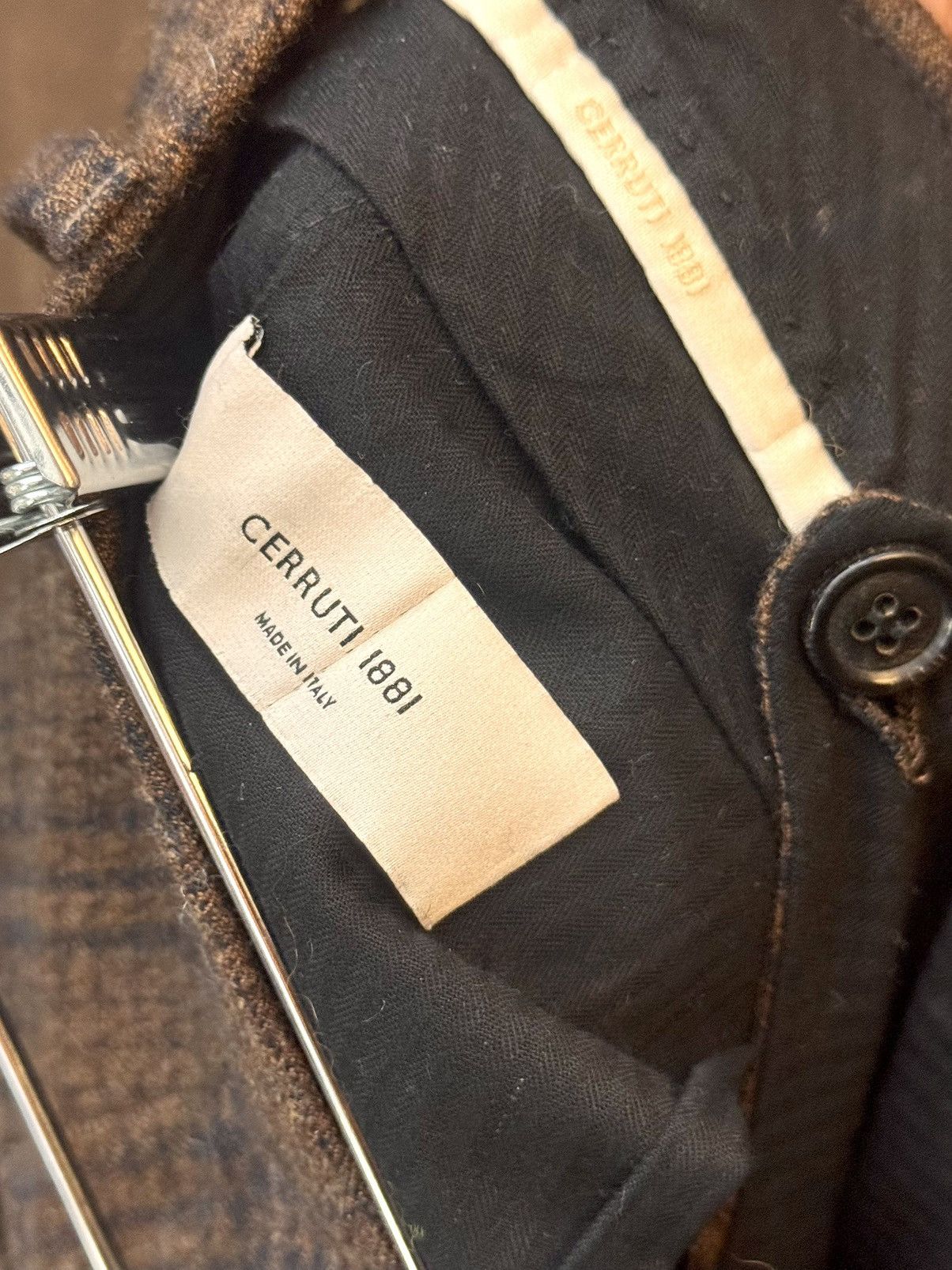 Cerruti 1881 cerruti 1881 runway checks brown wool pants 46 Size US 29 - 2 Thumbnail