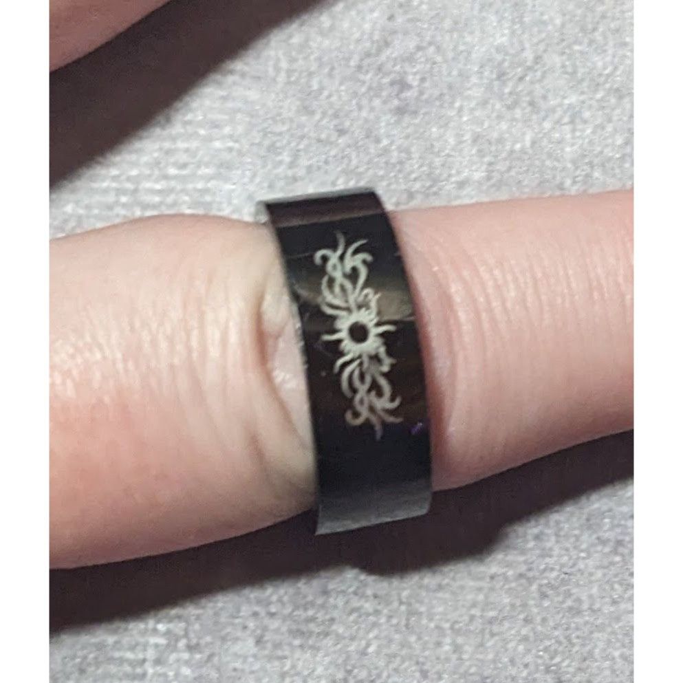 Other Black Stainless Steel Tribal Sun Design 316L Ring Size 10 1/ Size ONE SIZE - 14 Thumbnail