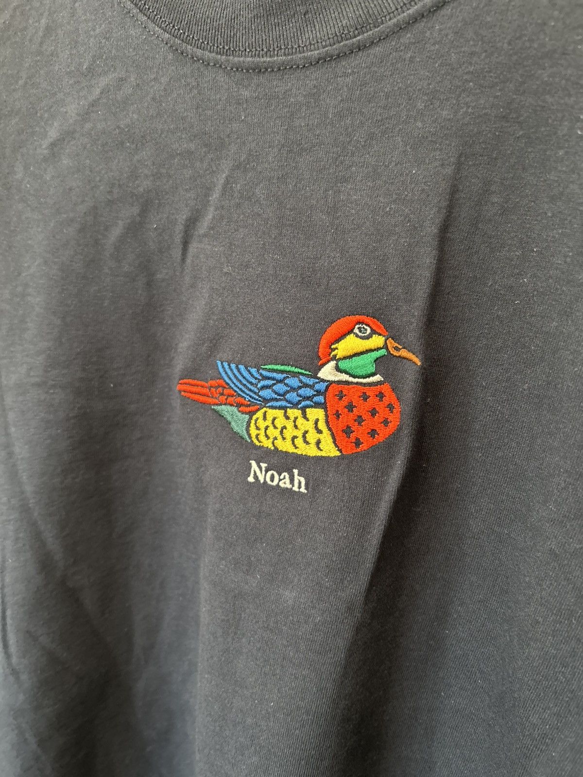 Noah BNWT Navy Embroidered Duck Long Sleeve T-Shirt Size US M / EU 48-50 / 2 - 6 Thumbnail