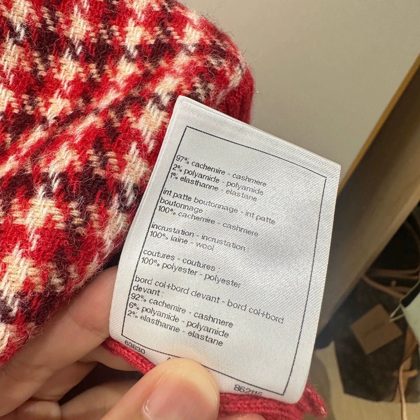 Chanel Chanel 24N Ski Red Check Knit Sweater 36EU apr736 Size XS / US 0-2 / IT 36-38 - 6 Thumbnail