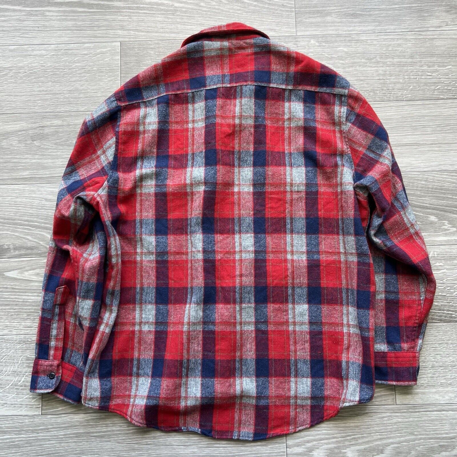 Other Vintage Wool Flannel Shirt Mens XL Red Plaid Long Sleeve Size US XL / EU 56 / 4 - 6 Thumbnail