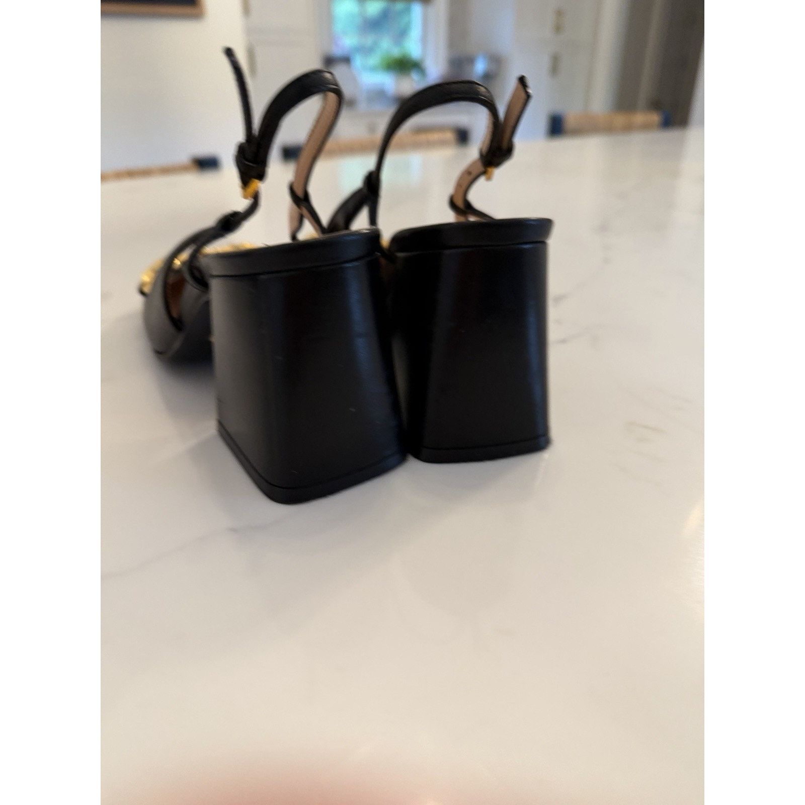 Gucci GUCCI Baby Horsebit Slingback Leather Pump Black EU 35 1/2 Size US 5.5 / IT 35.5 - 9 Thumbnail