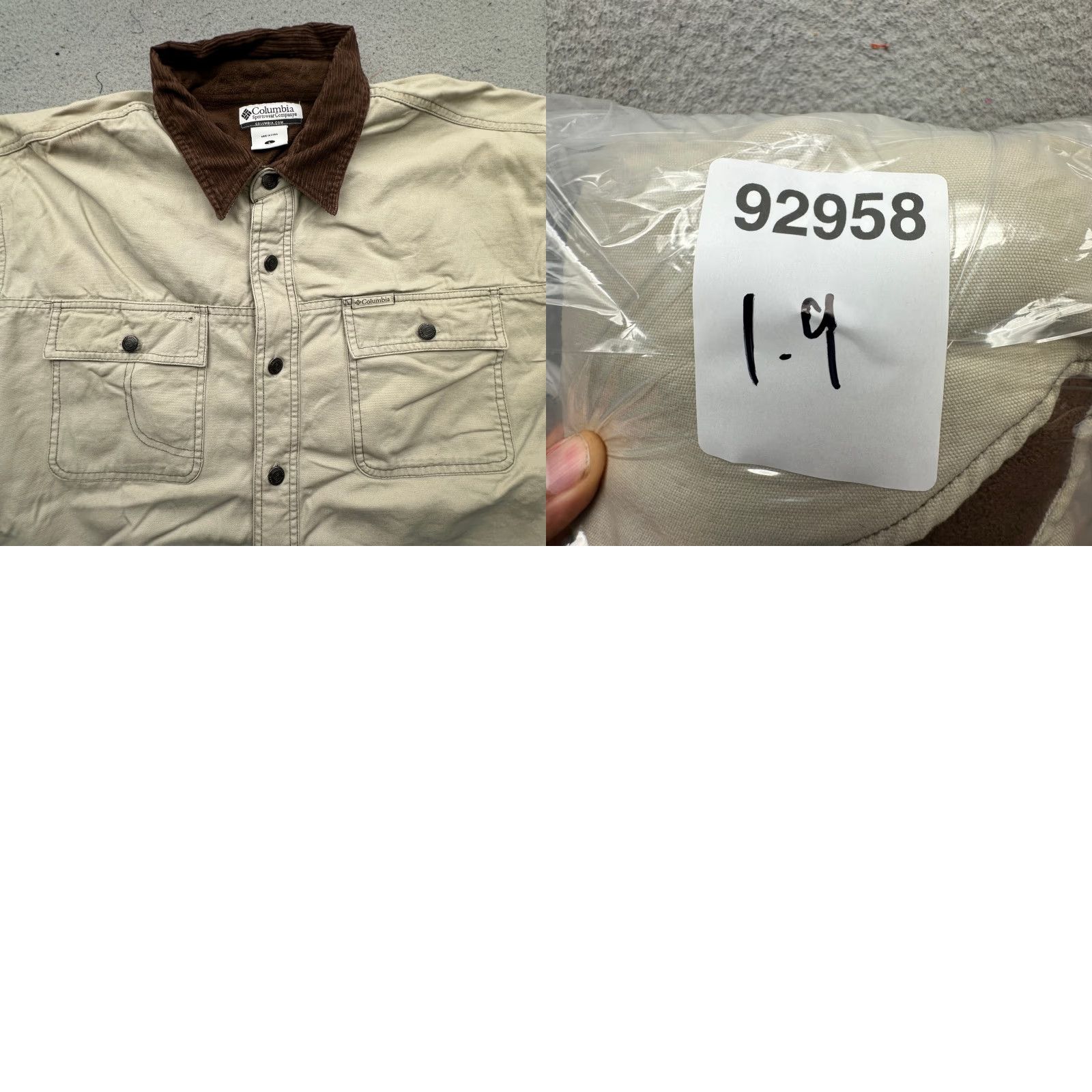 Vintage Columbia Fleece Lined Button Canvas Shirt Shacket Men Large Brown Red Corduroy Collar Shirt Size US L / EU 52-54 / 3 - 10 Thumbnail