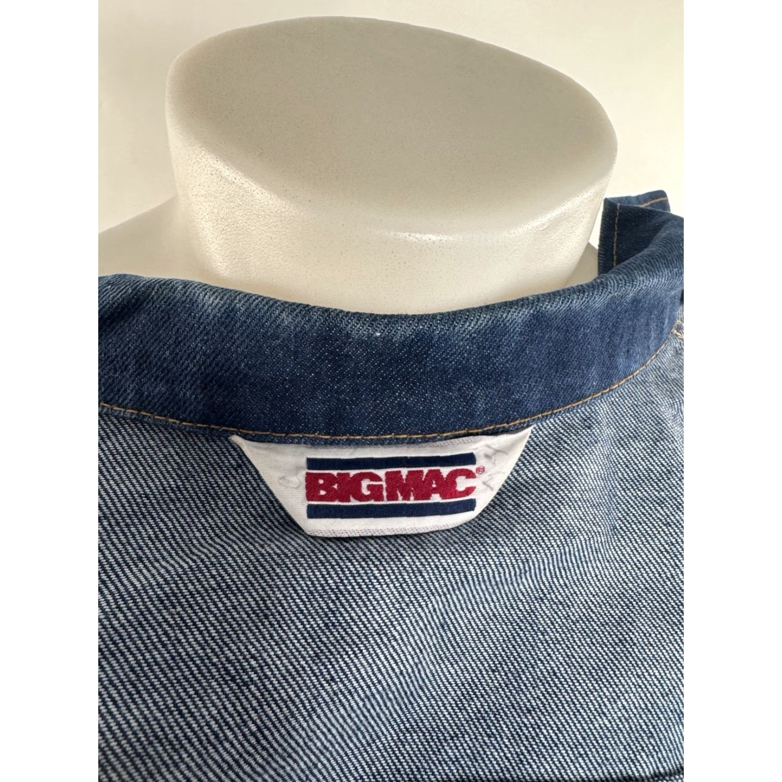 Vintage VINTAGE Big Mac Denim Trucker Jacket Mens 46 R M / L Blue Cotton Blend 46 Jacket Mens XL? Size US S / EU 44-46 / 1 - 4 Thumbnail