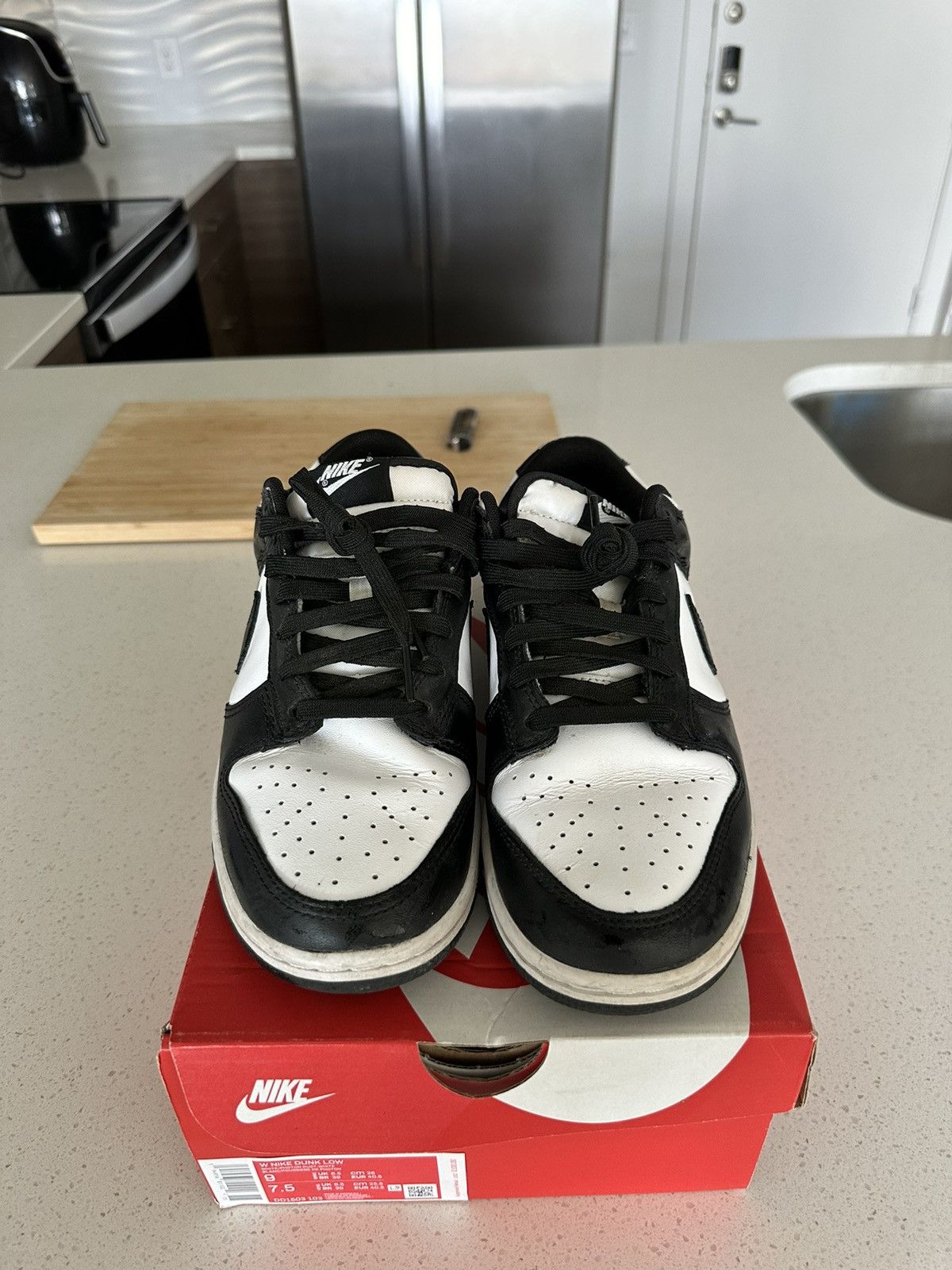 Nike Nike Dunk Low Retro White Black Panda Size US 7.5 / EU 40-41 - 1 Thumbnail