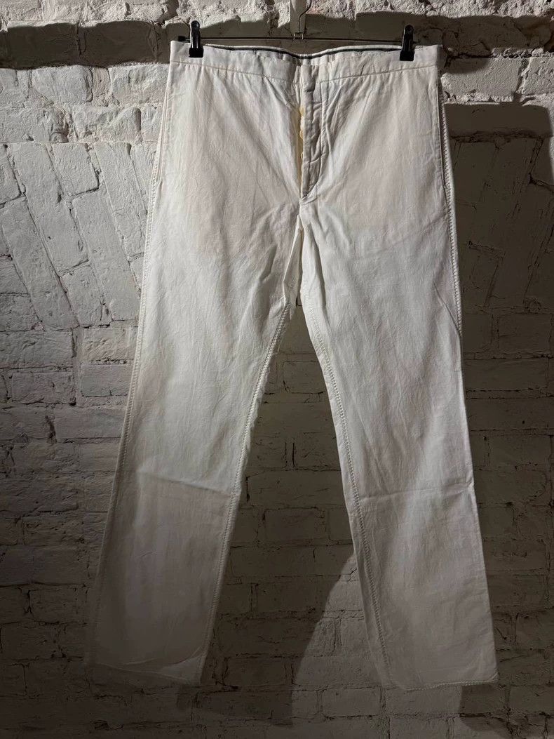 carol christian poell White Cotton Pants 2506-Nextarrow