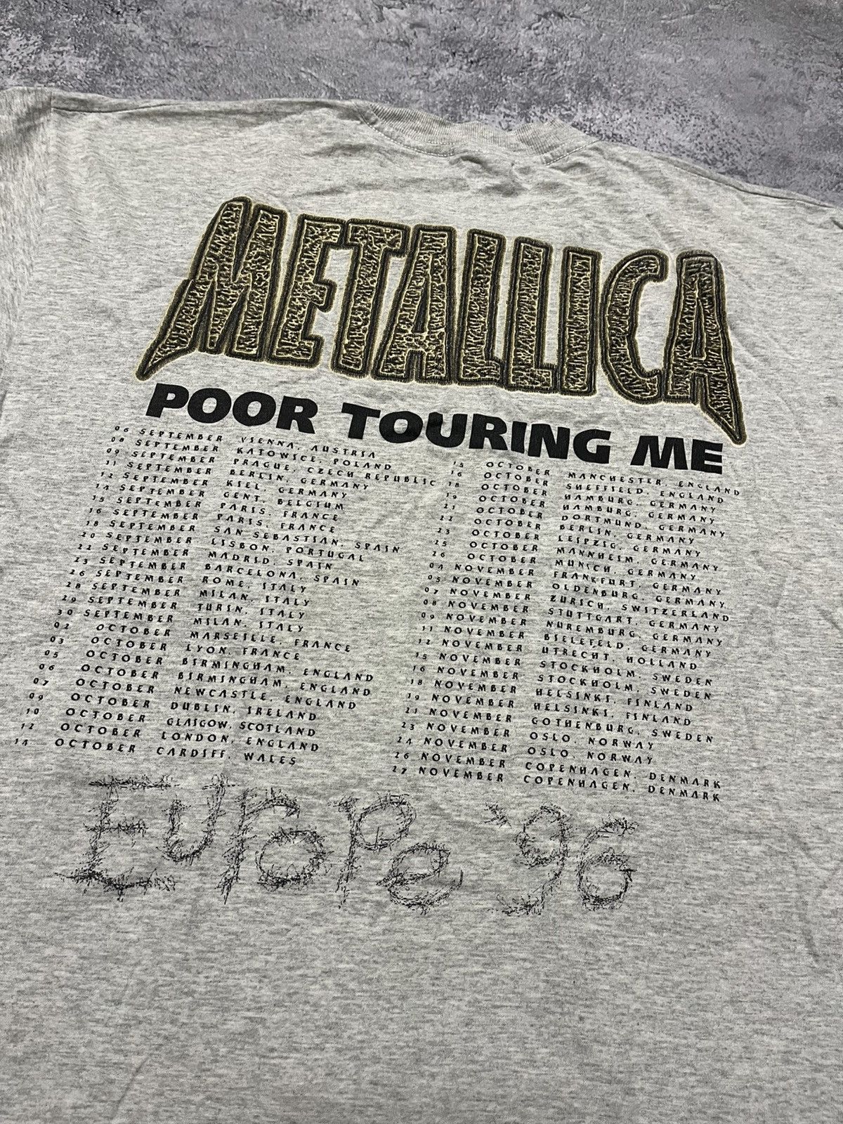 Metallica Merch Metallica 1996s tour Poor Touring Me Size US XL / EU 56 / 4 - 3 Thumbnail