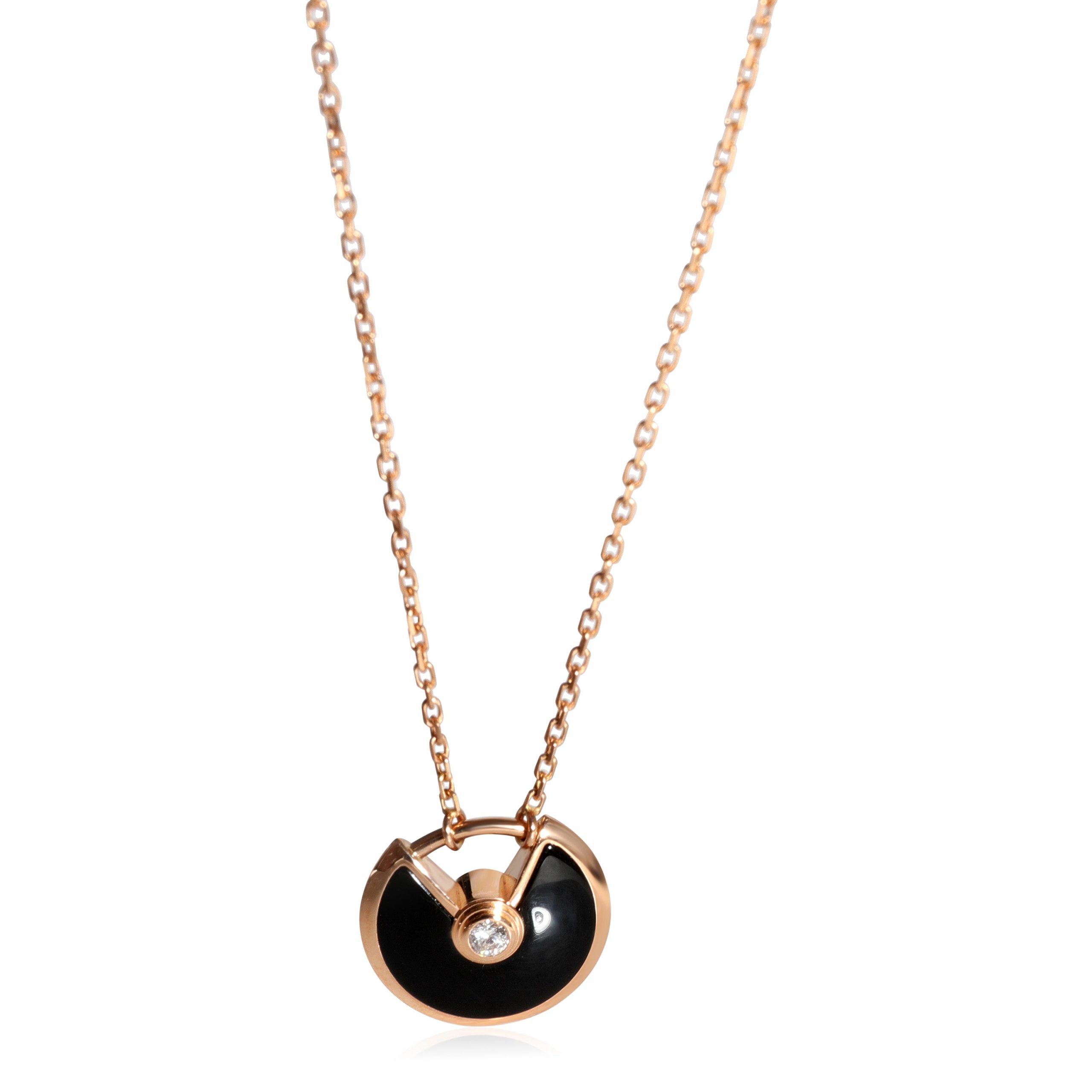 image of Cartier Amulette De Cartier Diamond Pendant In 18K Rose Gold 0.02 Ctw, Women's