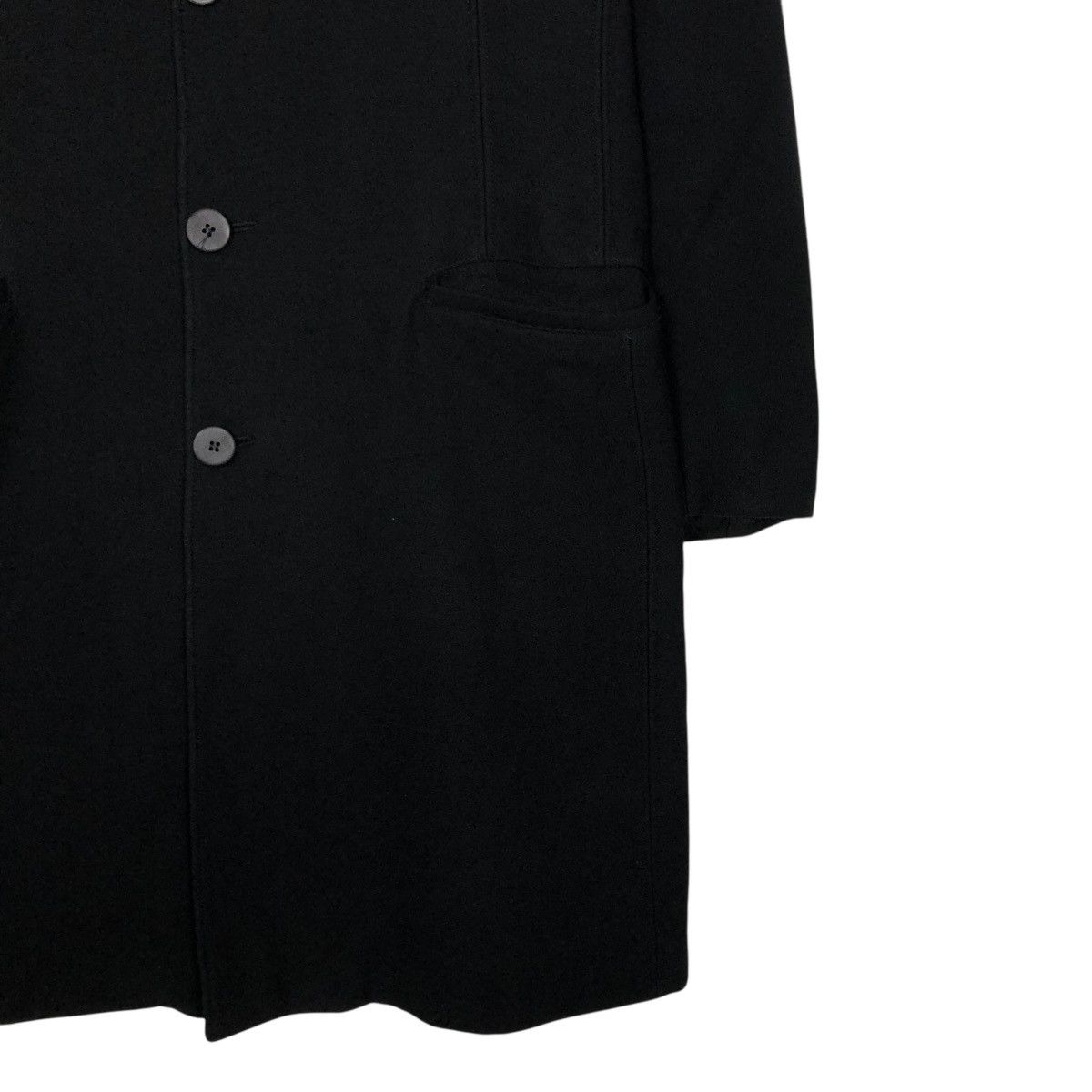 Emporio Armani 🔥RICH BLACK VINTAGE FLY LONG COATS WOOL EMPORIO ARMANI ITALY Size US M / EU 48-50 / 2 - 8 Thumbnail